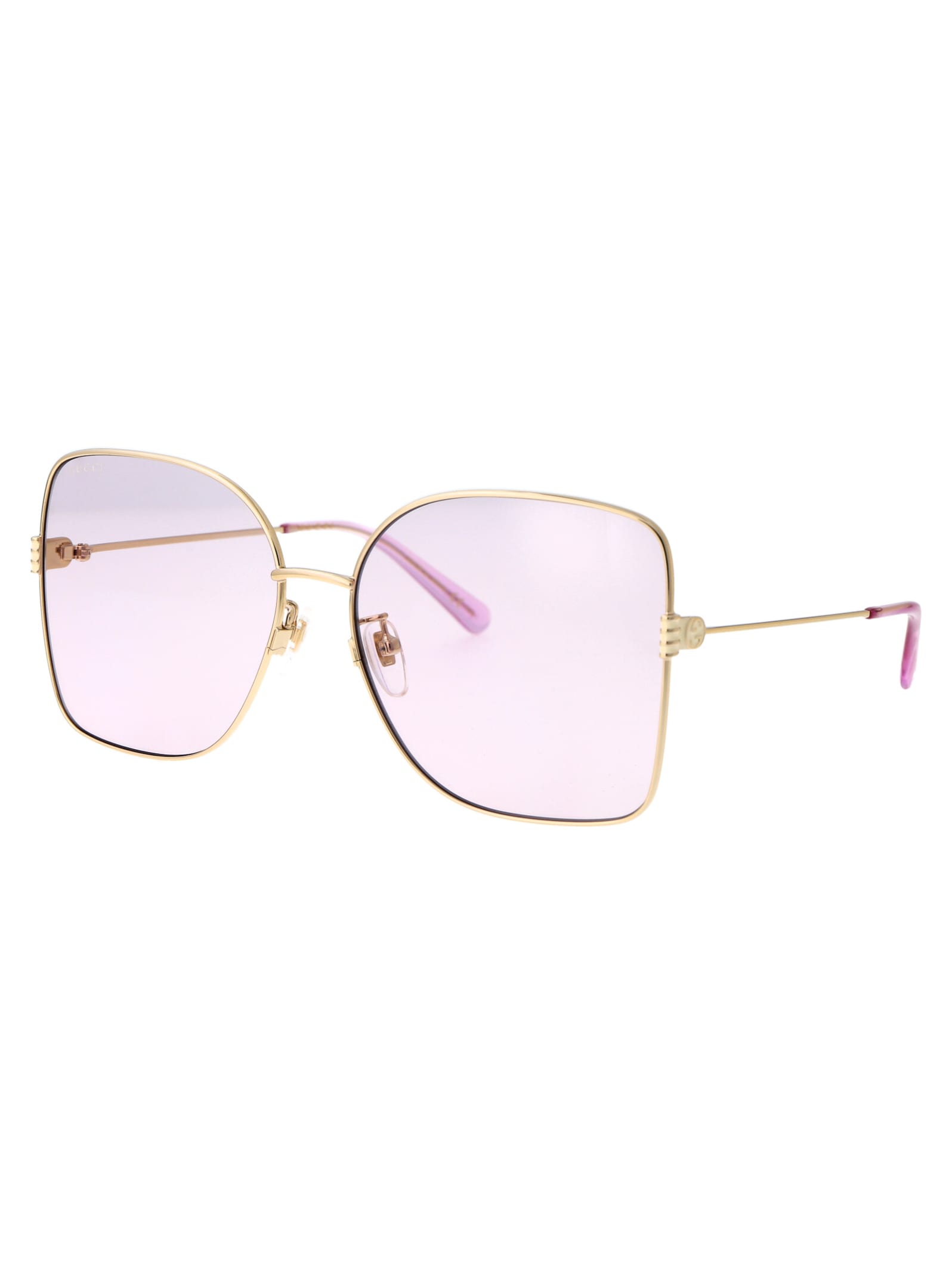 Shop Gucci Gg1282sa Sunglasses In 004 Gold Gold Pink