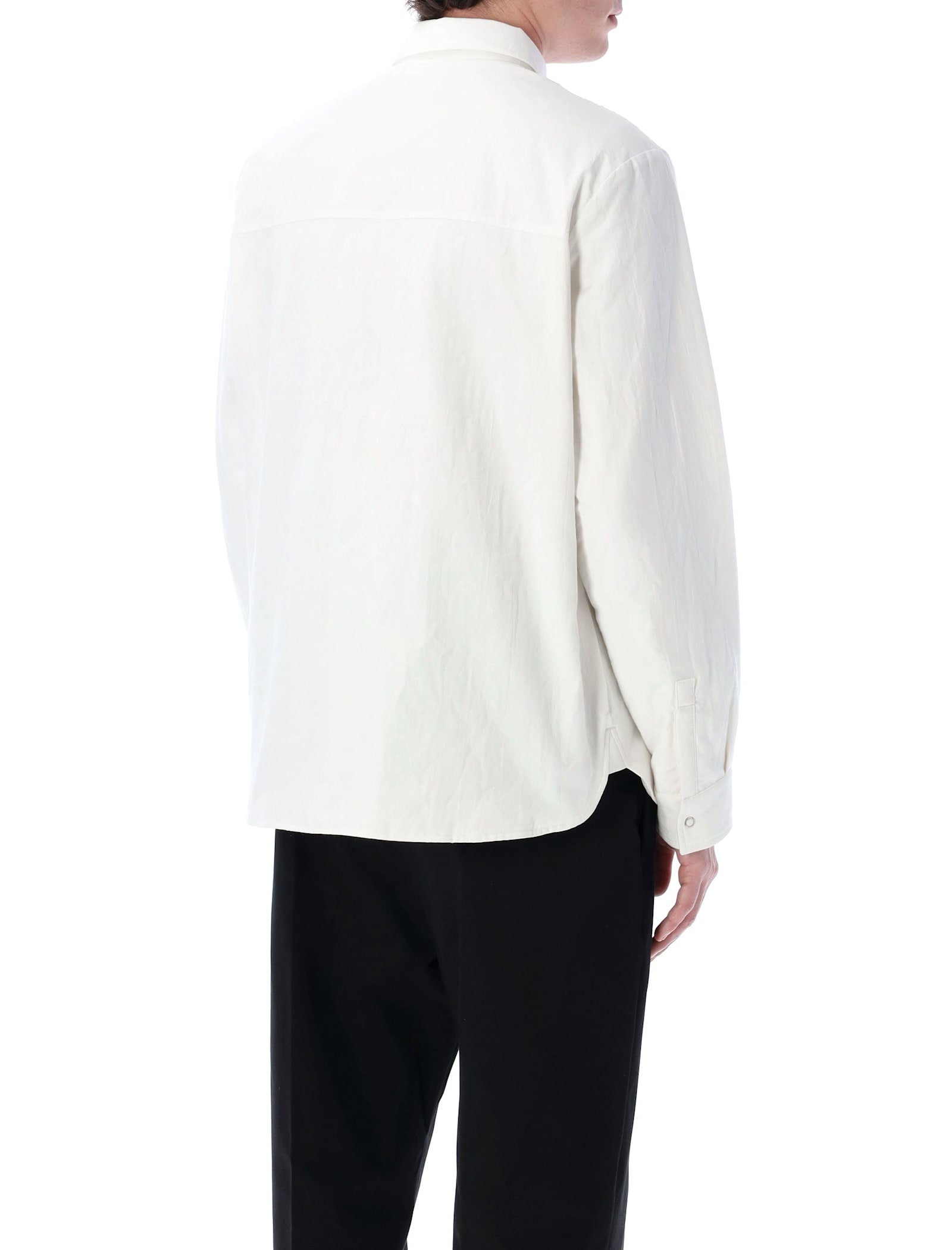 Moncler Genius Padded Shirt Jacket In White