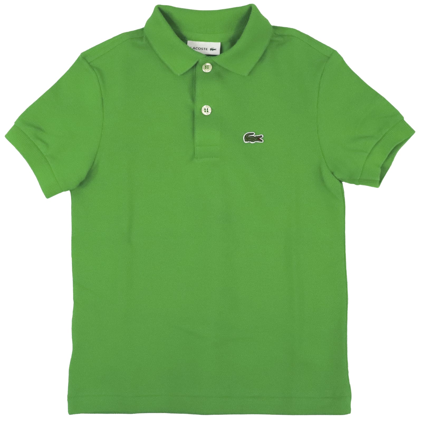 Lacoste Kids' Logo Embroidery Polo In Green