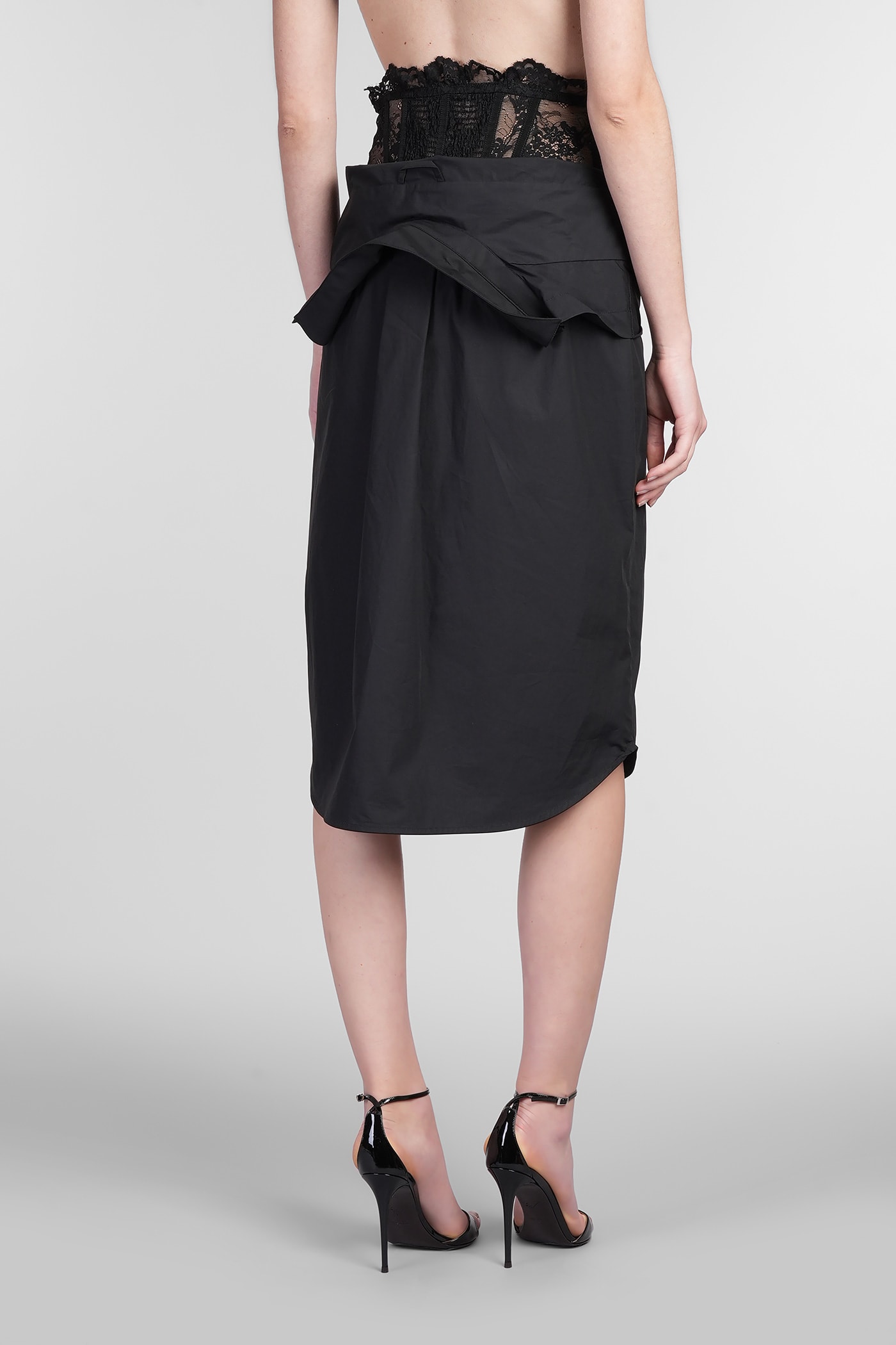 Giuseppe Di Morabito Skirt In Black Cotton In Black