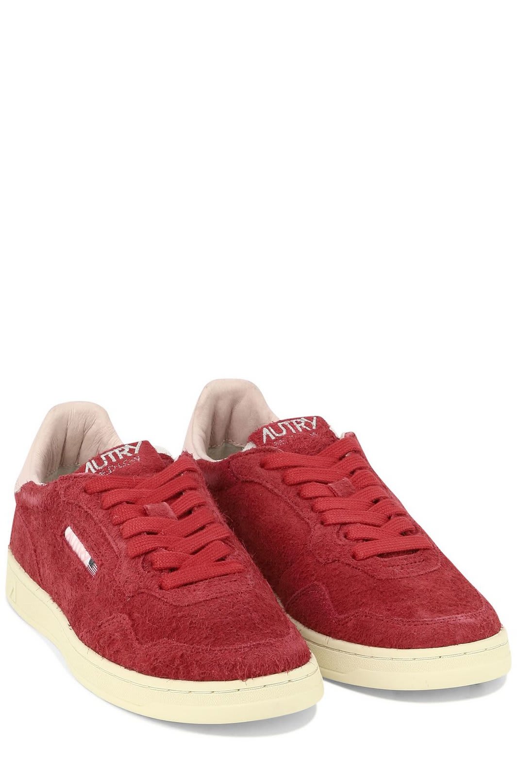 Shop Autry New Flat Low Sneakers In Rosso