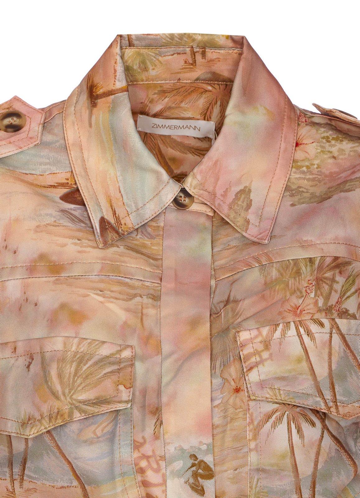 Zimmermann Illuminate Sleeveless Tunic Guava Morning