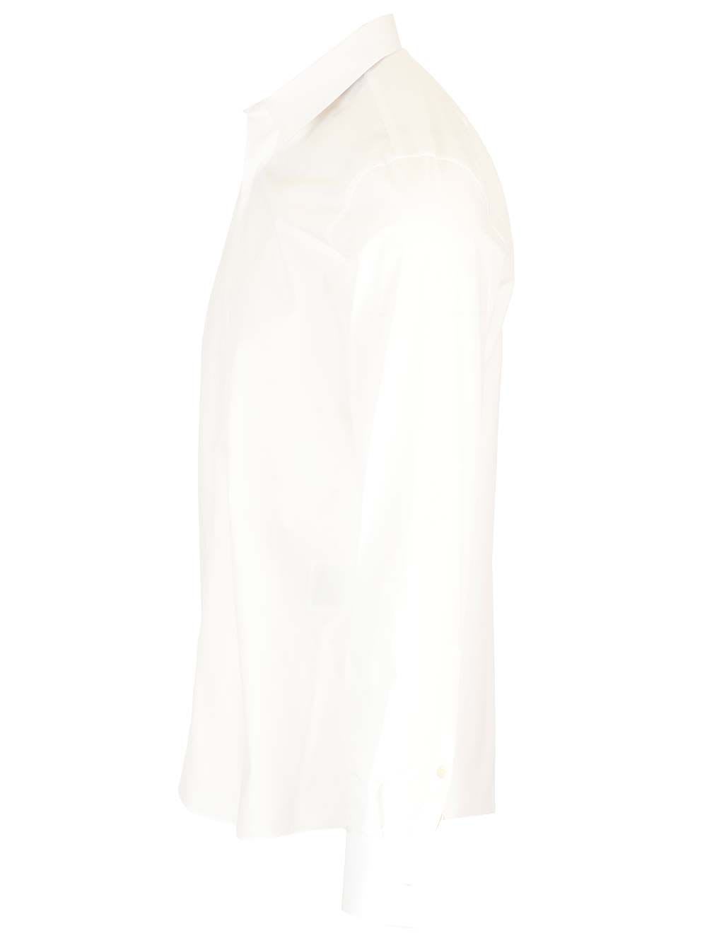 Shop Valentino Poplin Shirt In White