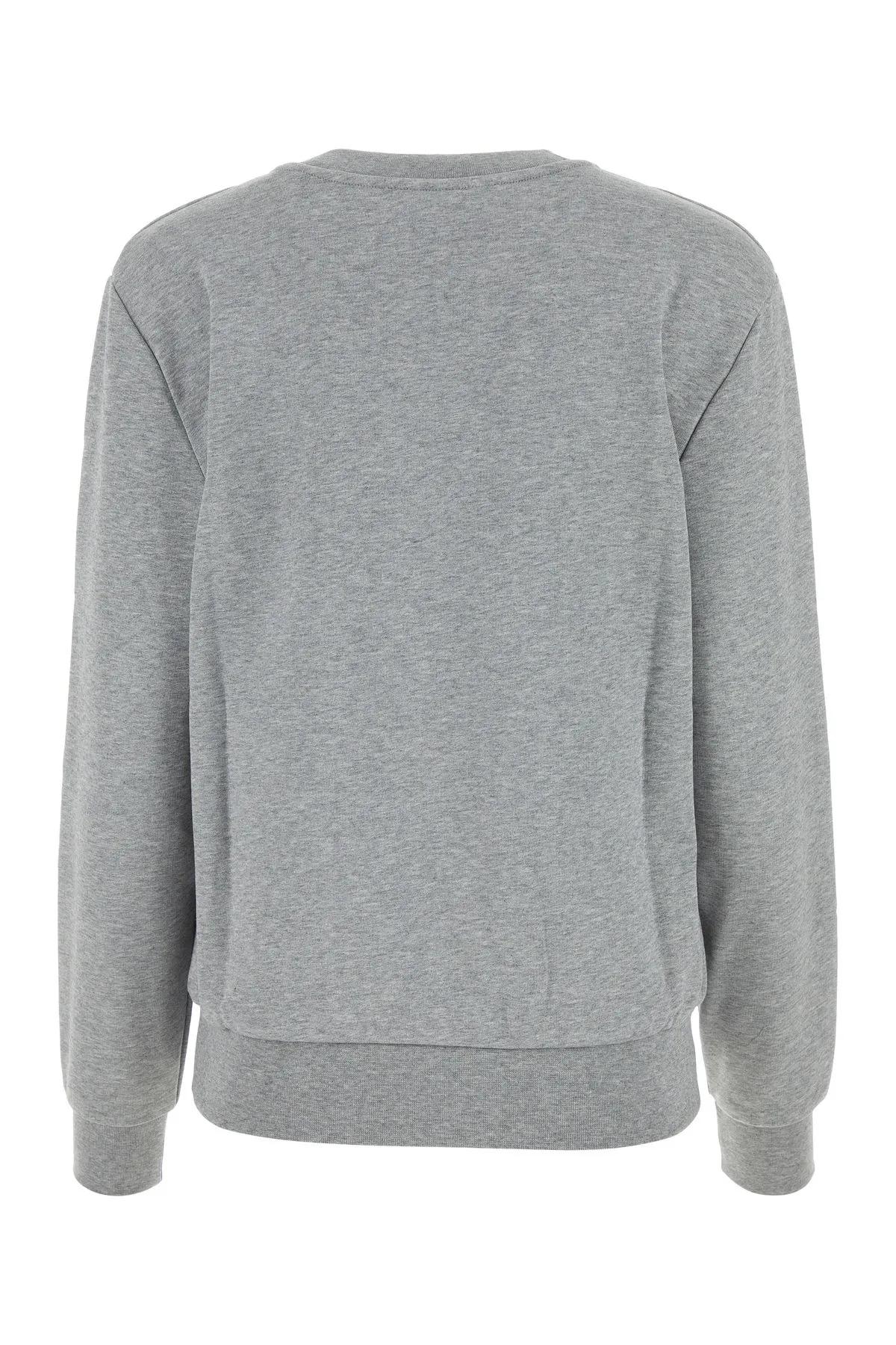 Shop Apc Melange Grey Cotton Sweatshirt