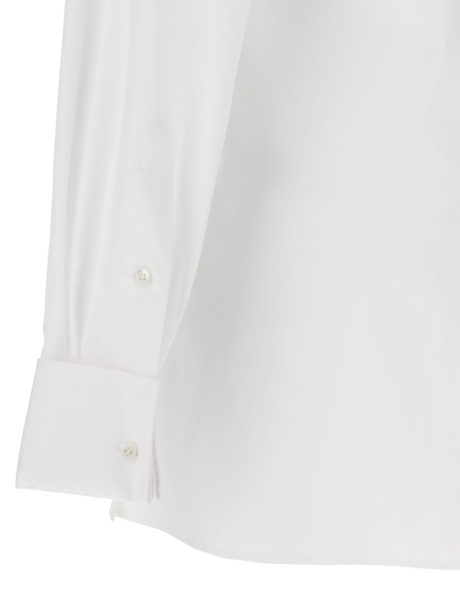 Shop Maison Margiela Long Shirt In White