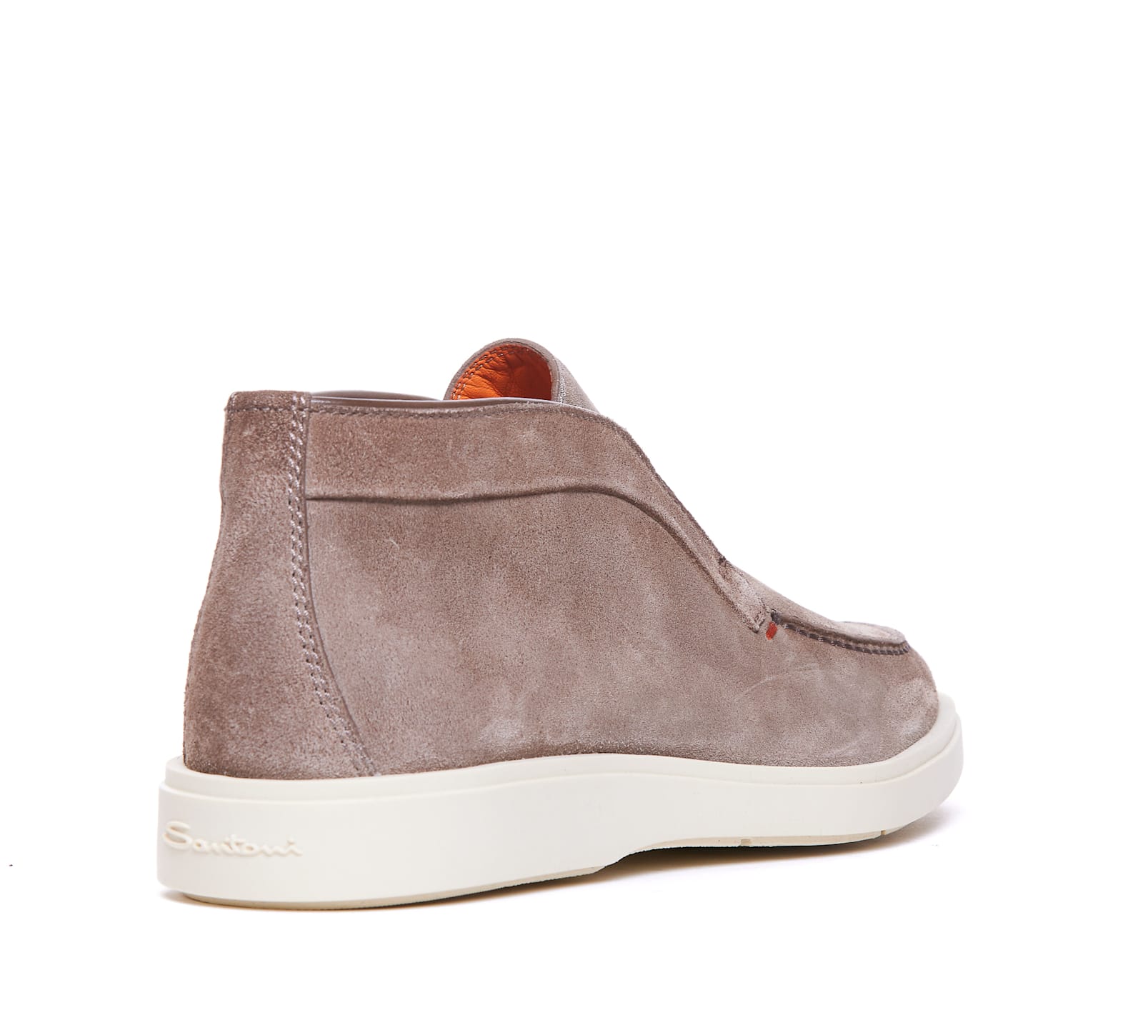 Shop Santoni Desert Suede Bootie In Brown