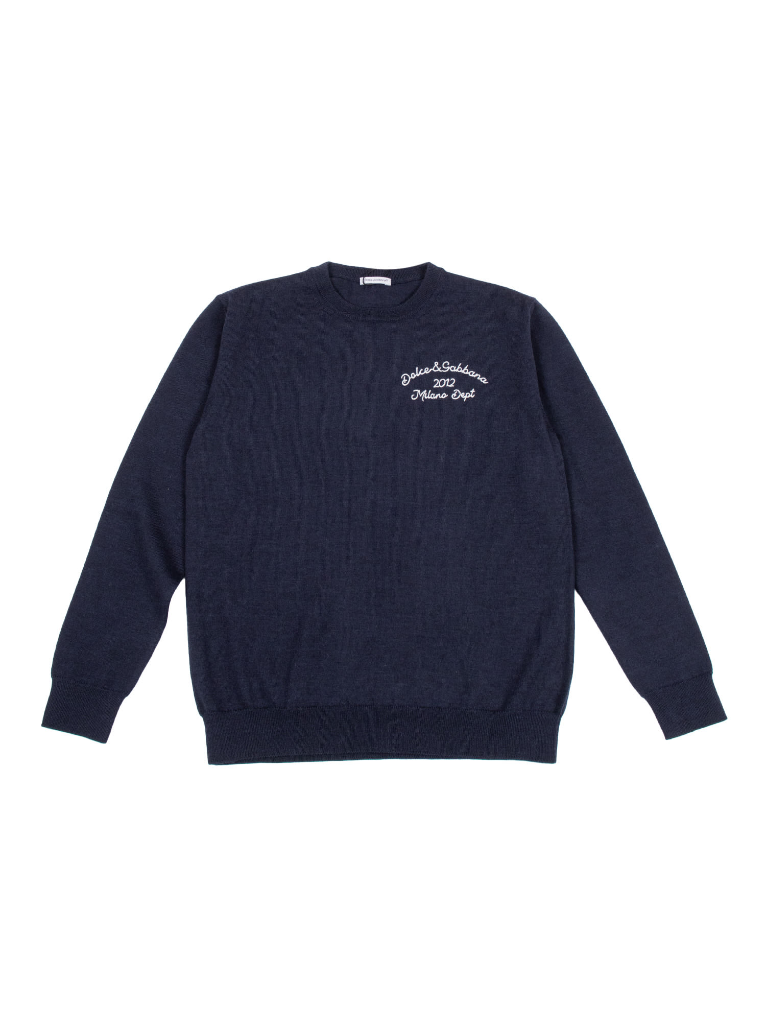 Dolce & Gabbana Crewneck Pullover In Blue
