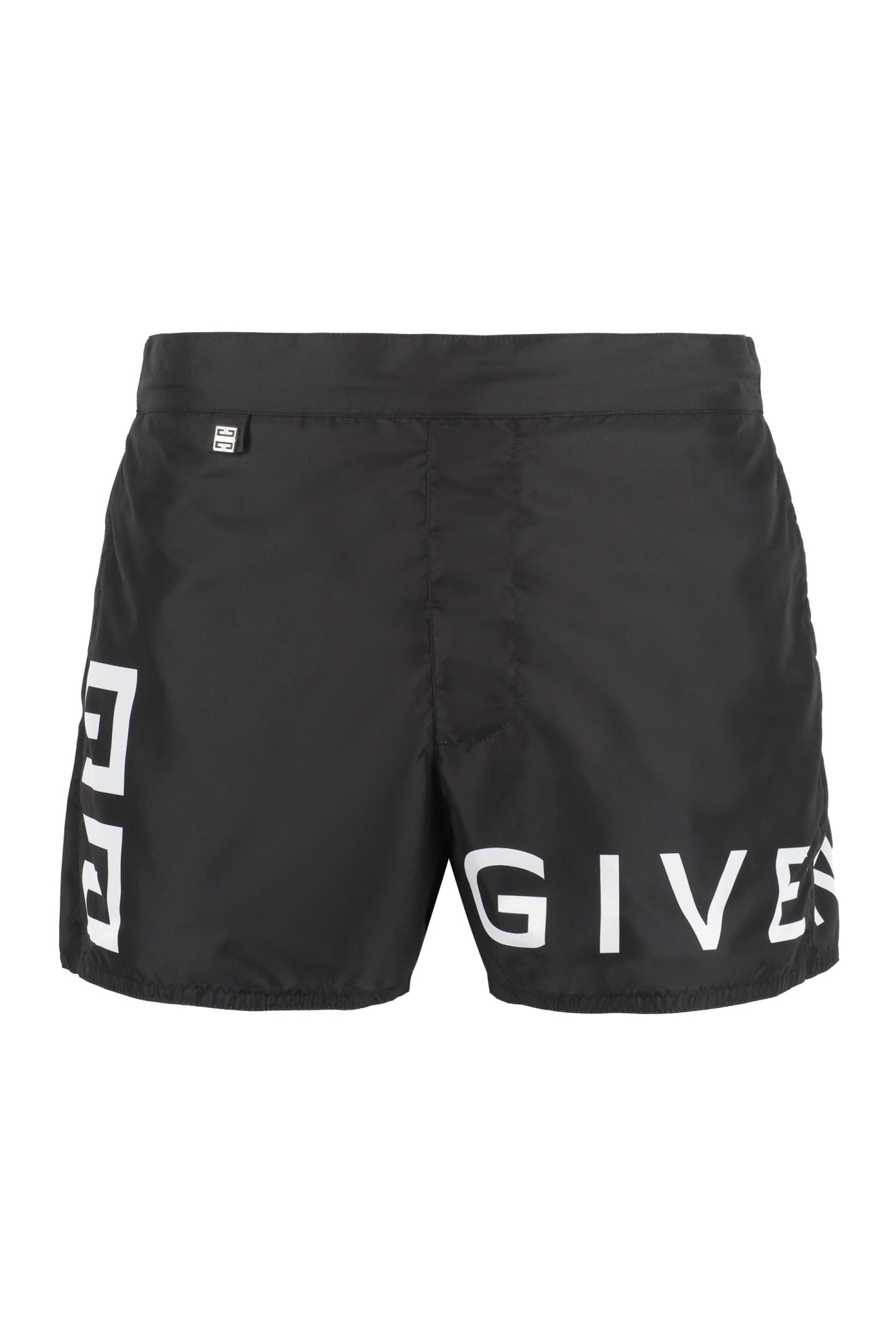 Givenchy Logo Design Swim Shorts In Black
