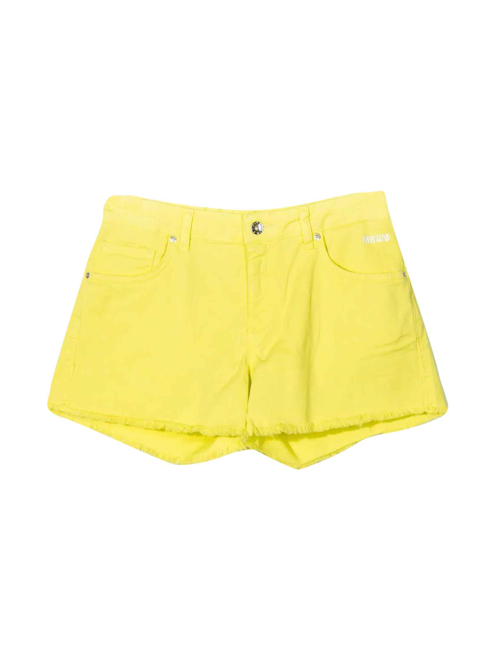 MSGM Yellow Shorts Girl