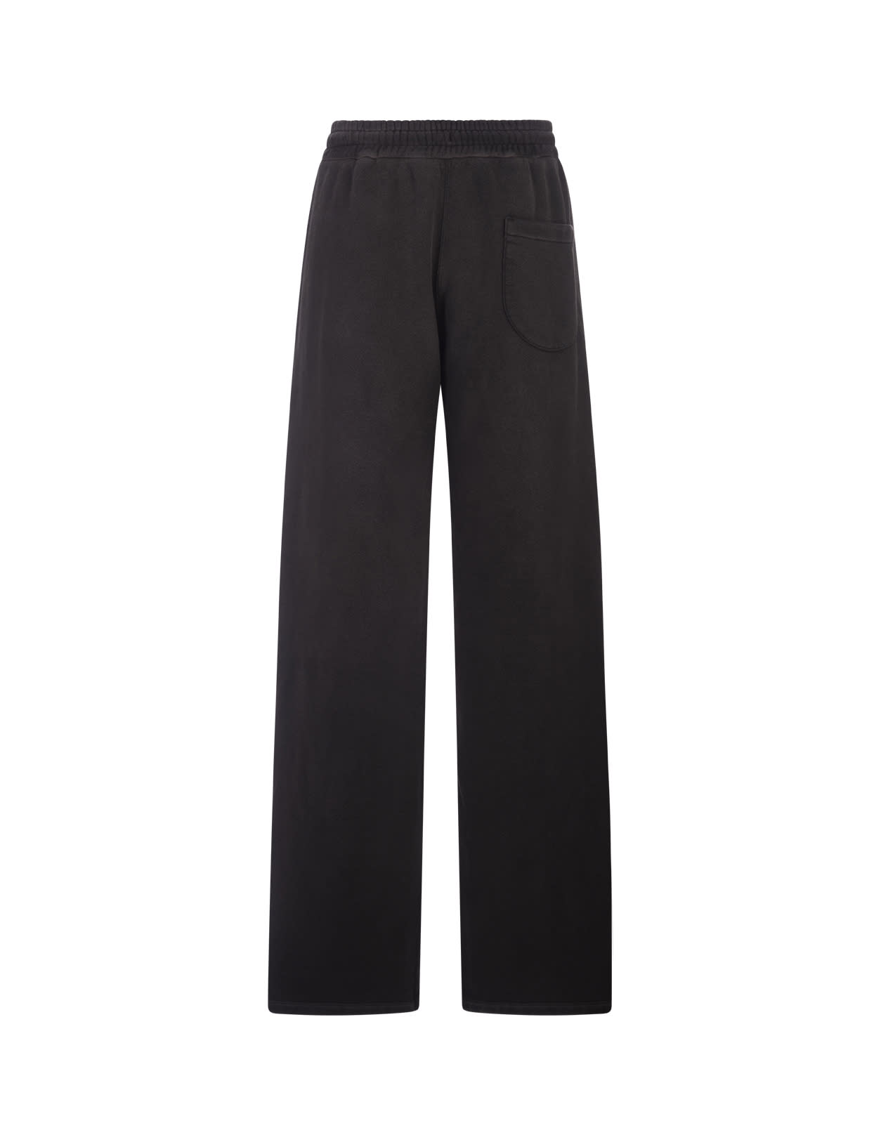 Shop Off-white Black Sports Trousers With Decorative Eyelets