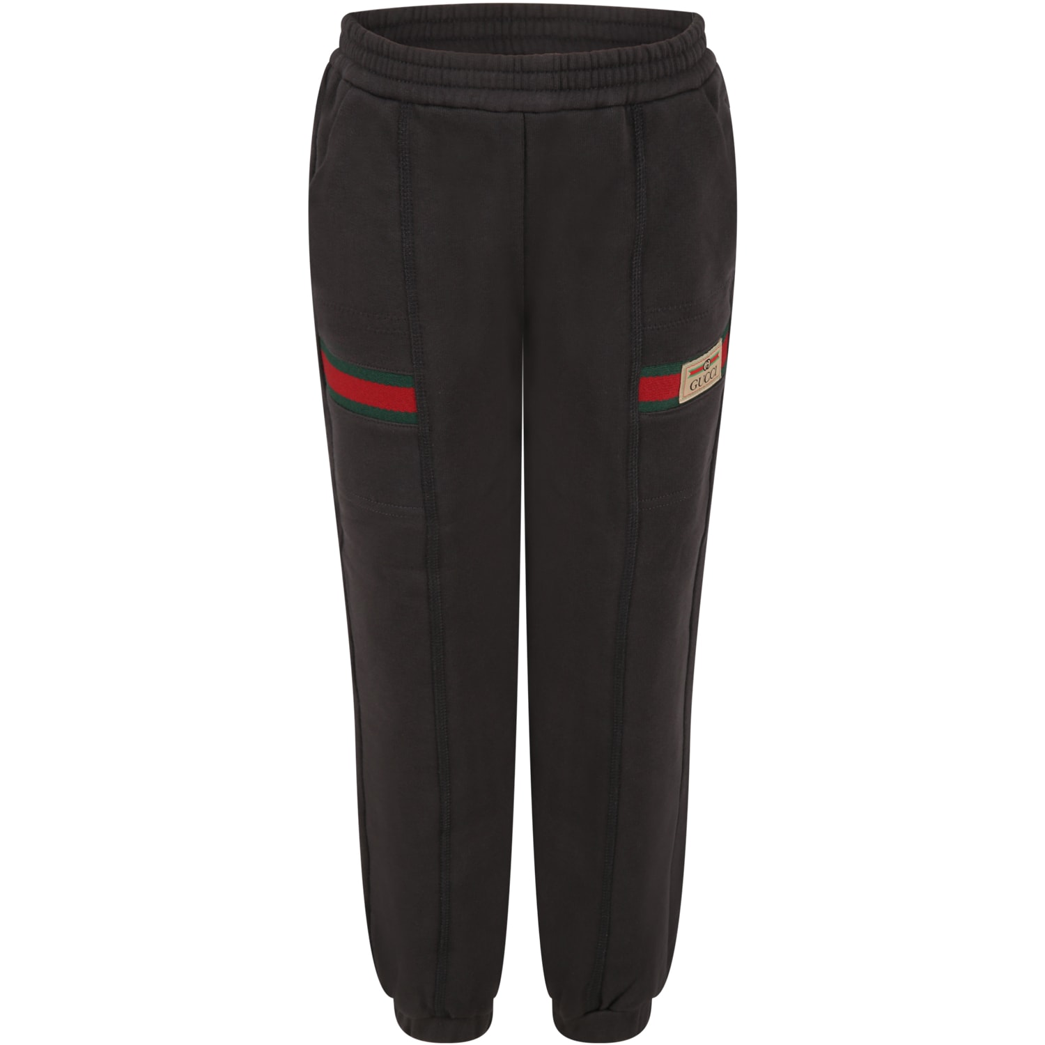 Gucci Grey Sweatpant For Kids With Logo