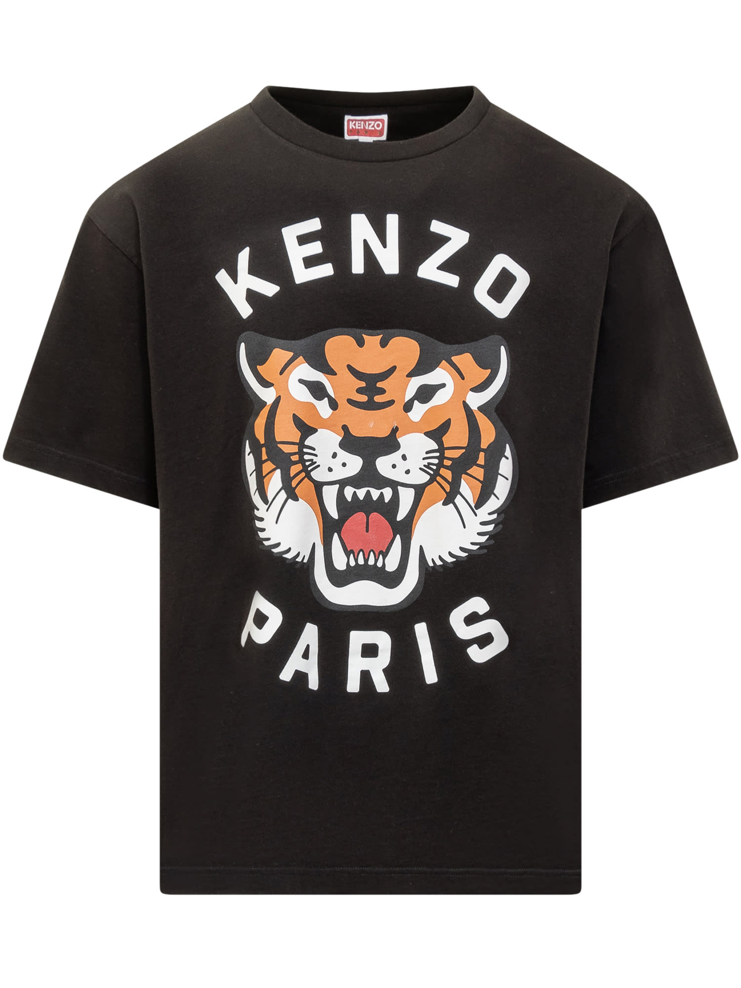 Shop Kenzo T-shirt With  Tiger Logo In Black