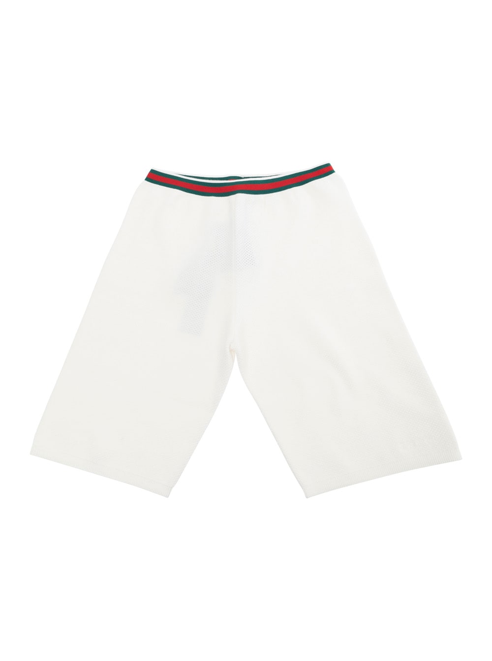 Gucci Cotton-blend Shorts With Web Motif Kids In White