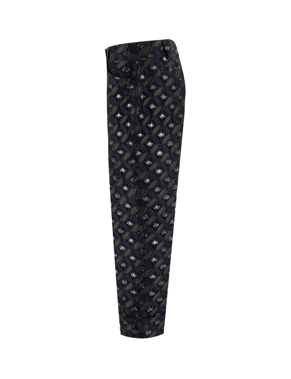 Fabiana Filippi Patterned-jacquard Cropped Trousers In Only One Color