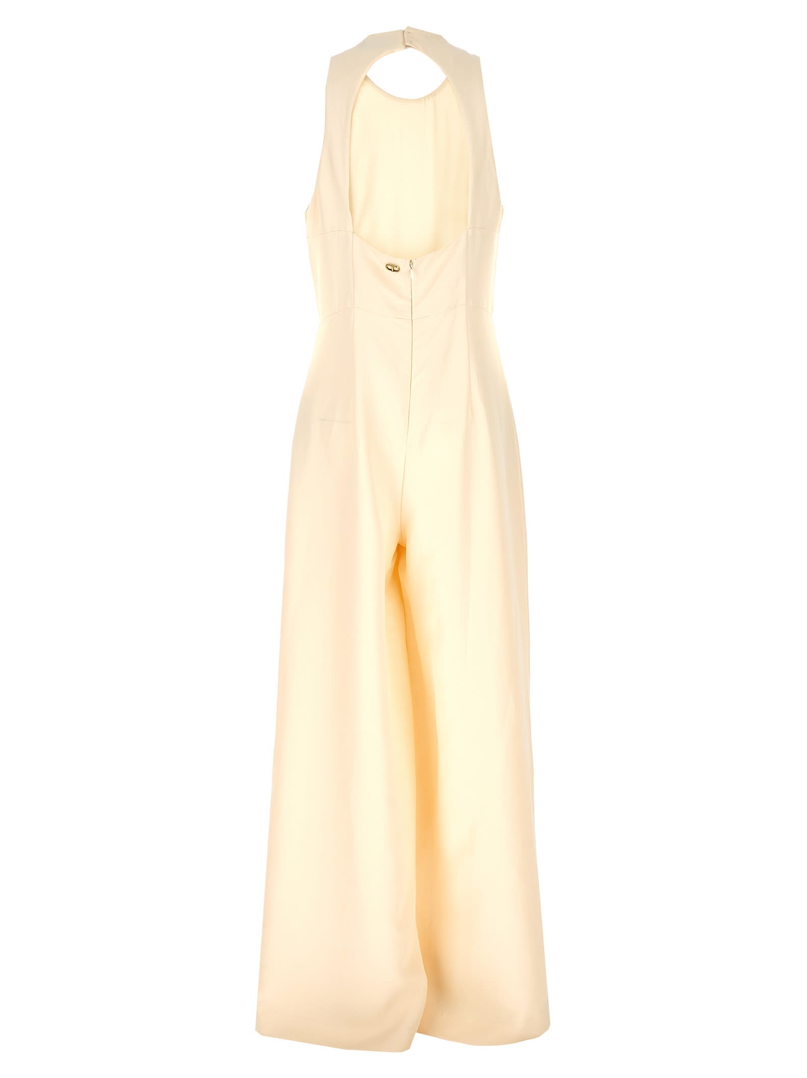 Shop Twinset Sleeveless Jumpsuit In Natural