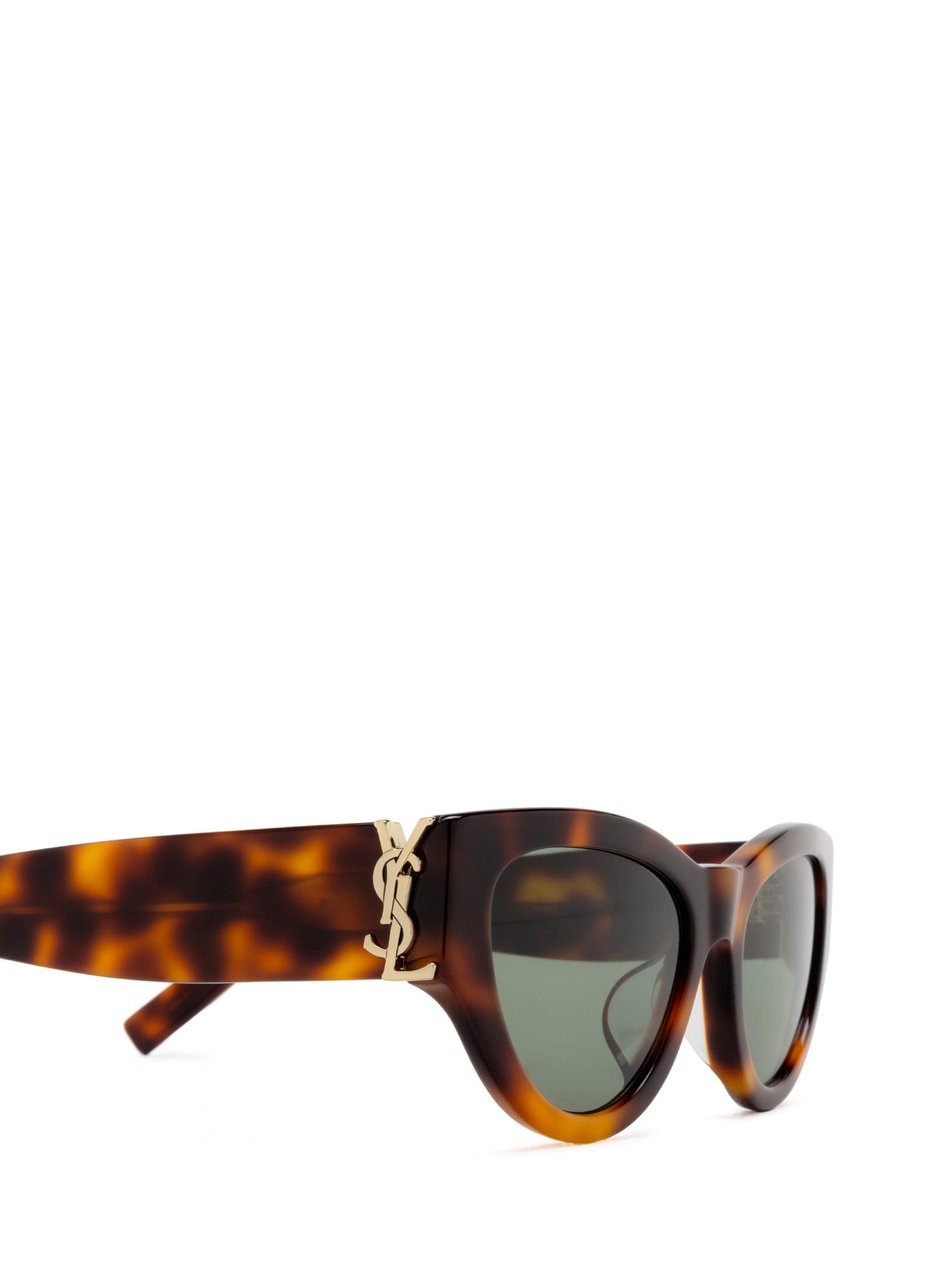 Shop Saint Laurent Sl M94/f Havana Sunglasses