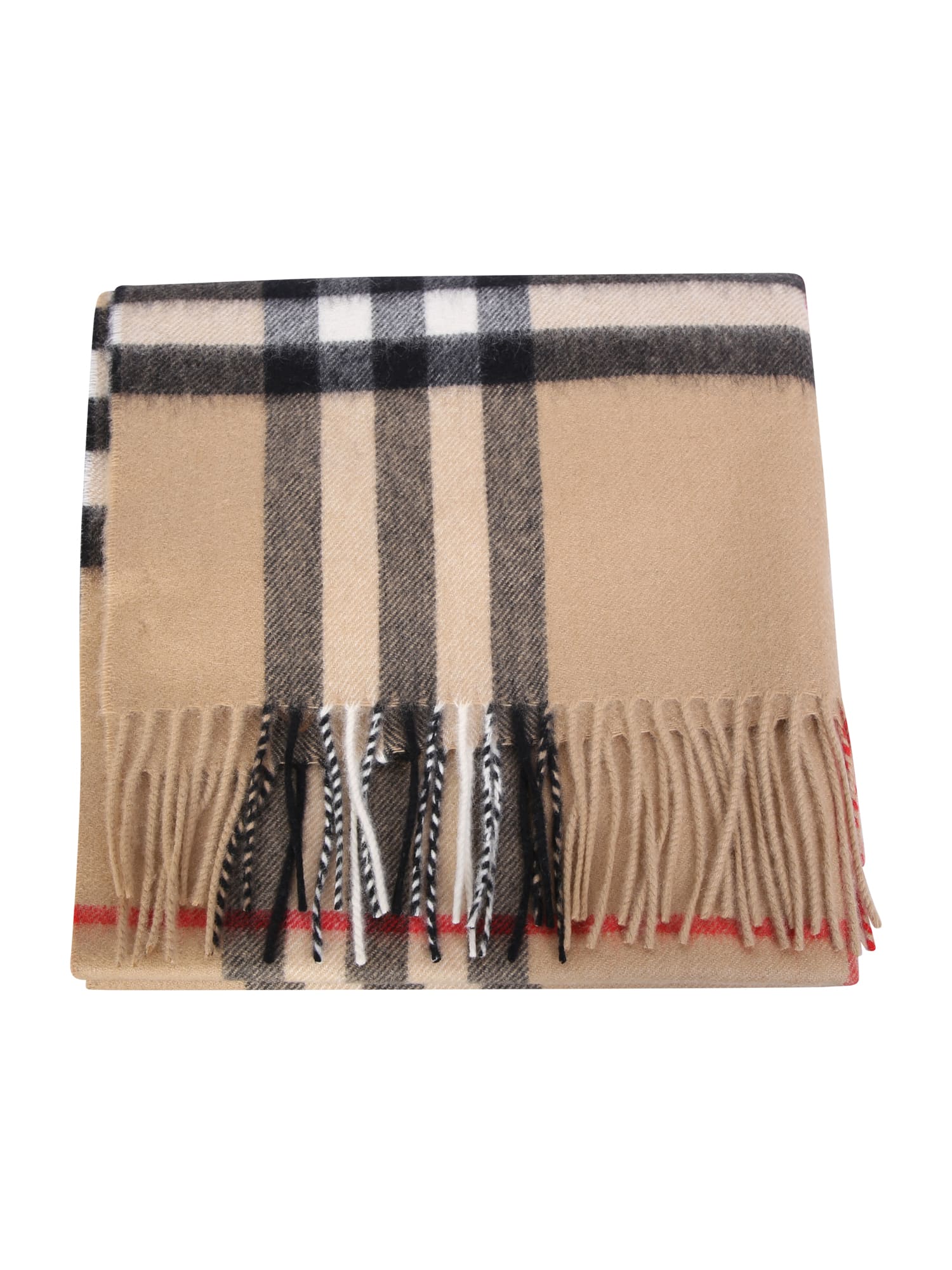 BURBERRY EXAGGERATED CHECK CASHMERE SCARF