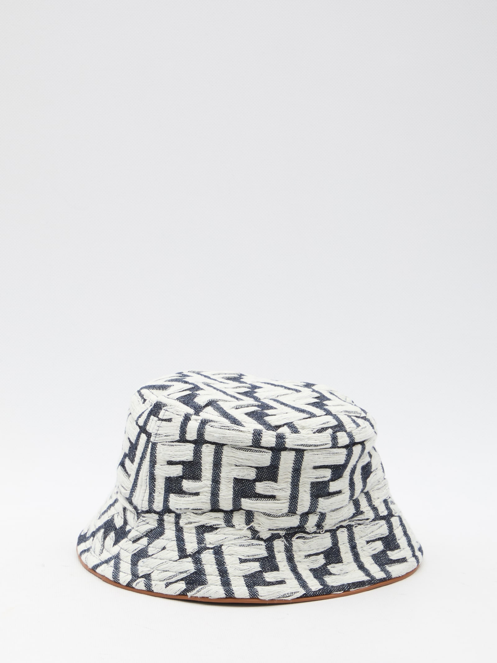Shop Fendi Ff Bucket Hat In Blu