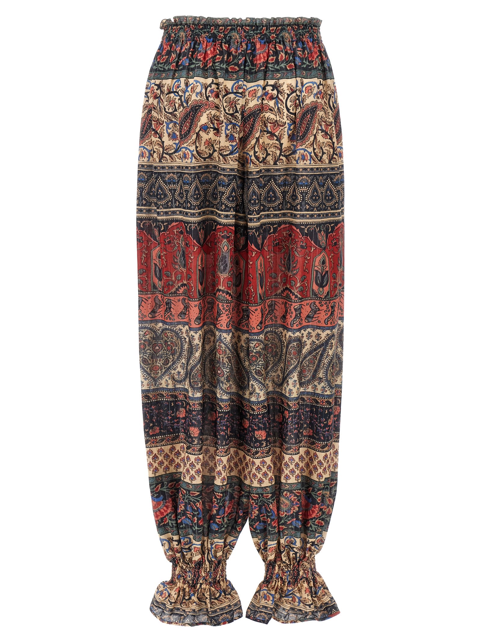 Valentino Garavani Cachemire Voyage Imaginaire Print Silk Georgette Pants