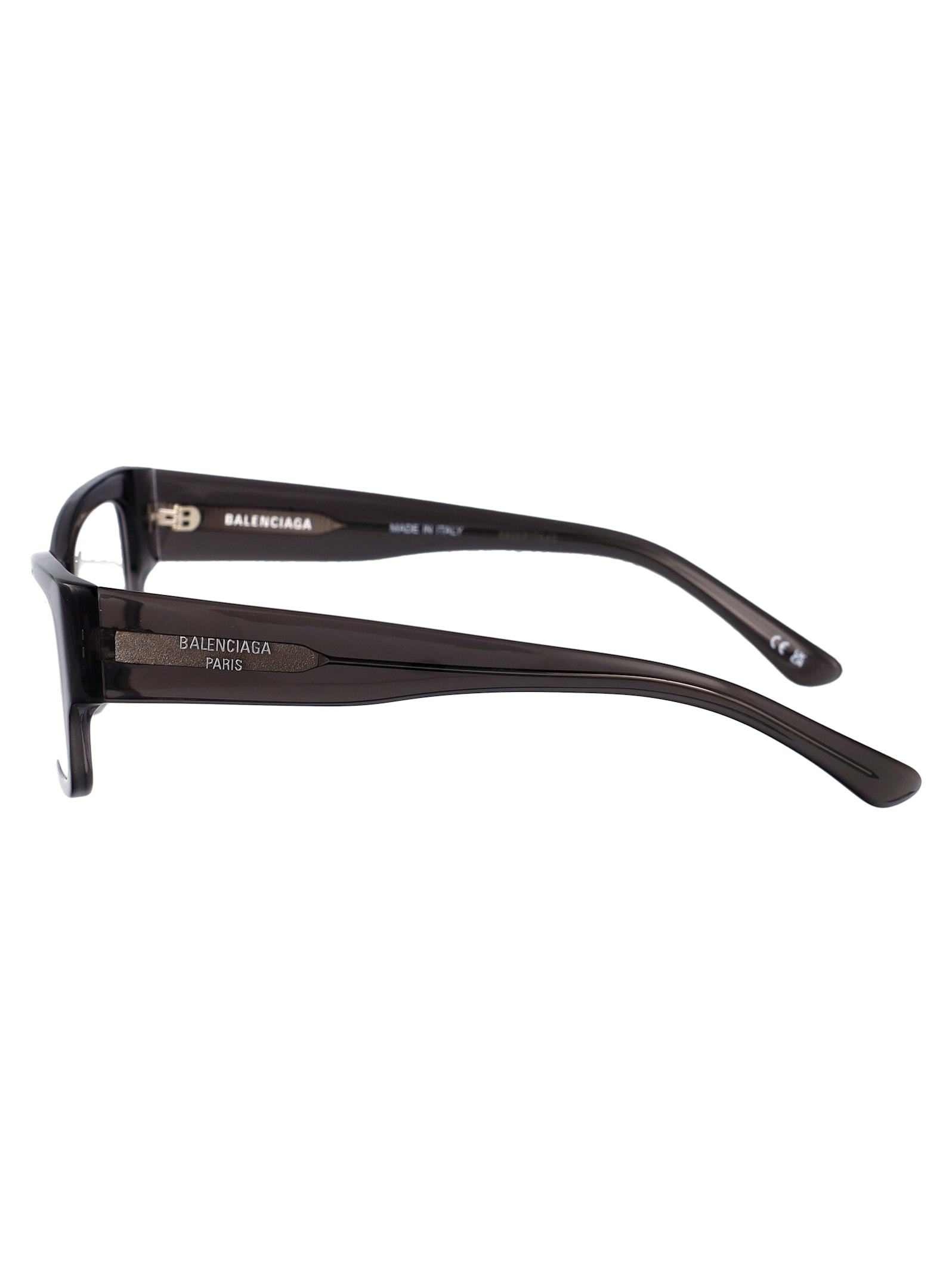 Balenciaga Grey-grey-transparent Acetate Glasses In Gray