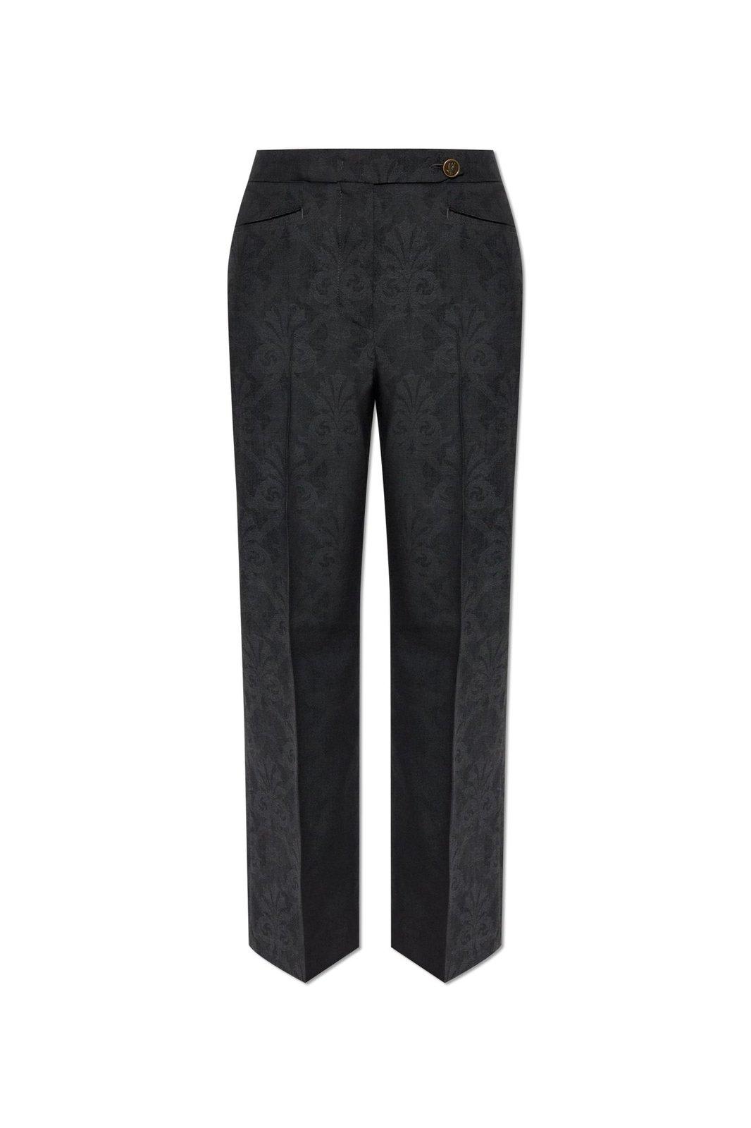 Shop Etro Straight Leg Twill Trousers In .