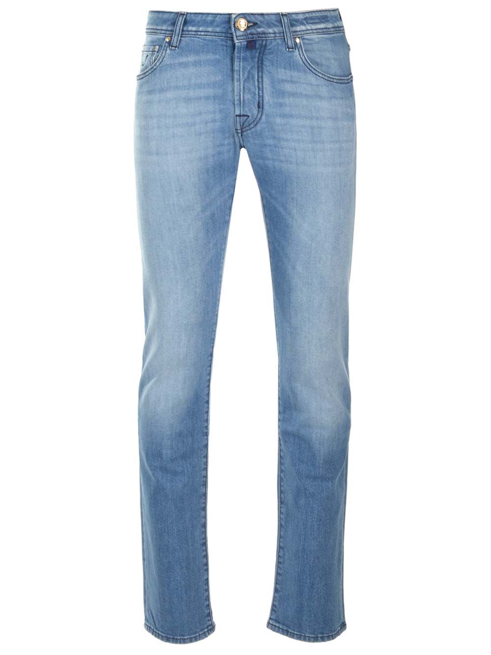 Shop Jacob Cohen Nick Slim Fit Jeans In Light Blue