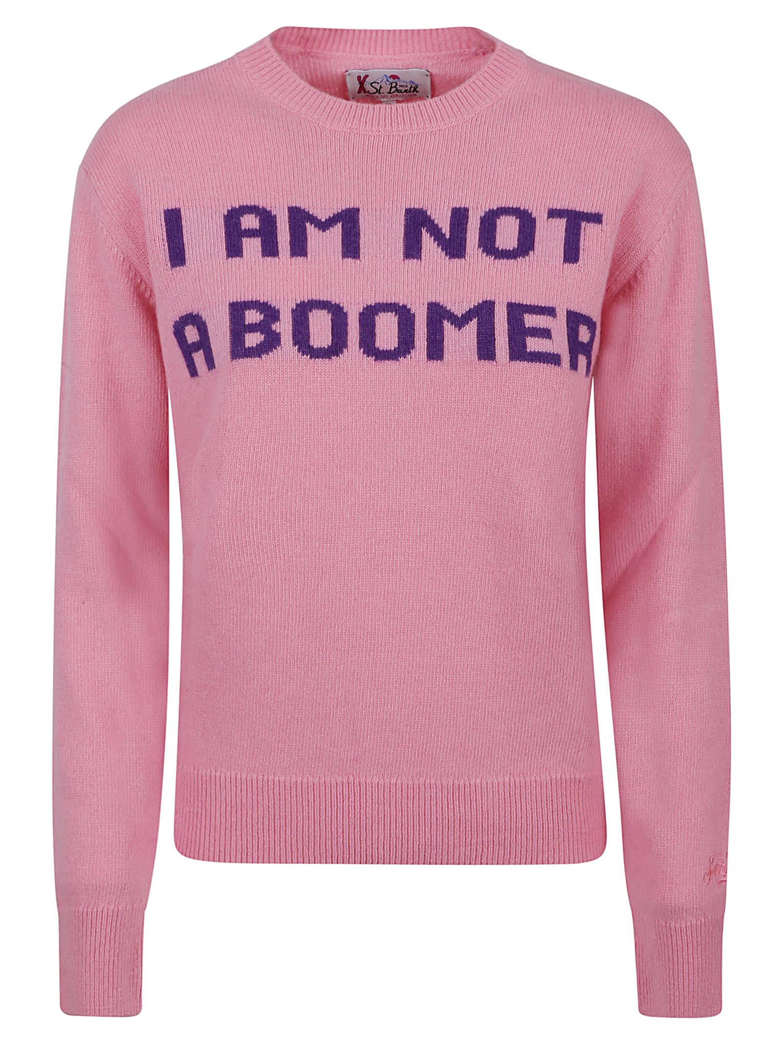 Mc2 Saint Barth I Am Not A Boomer Sweater In Pink