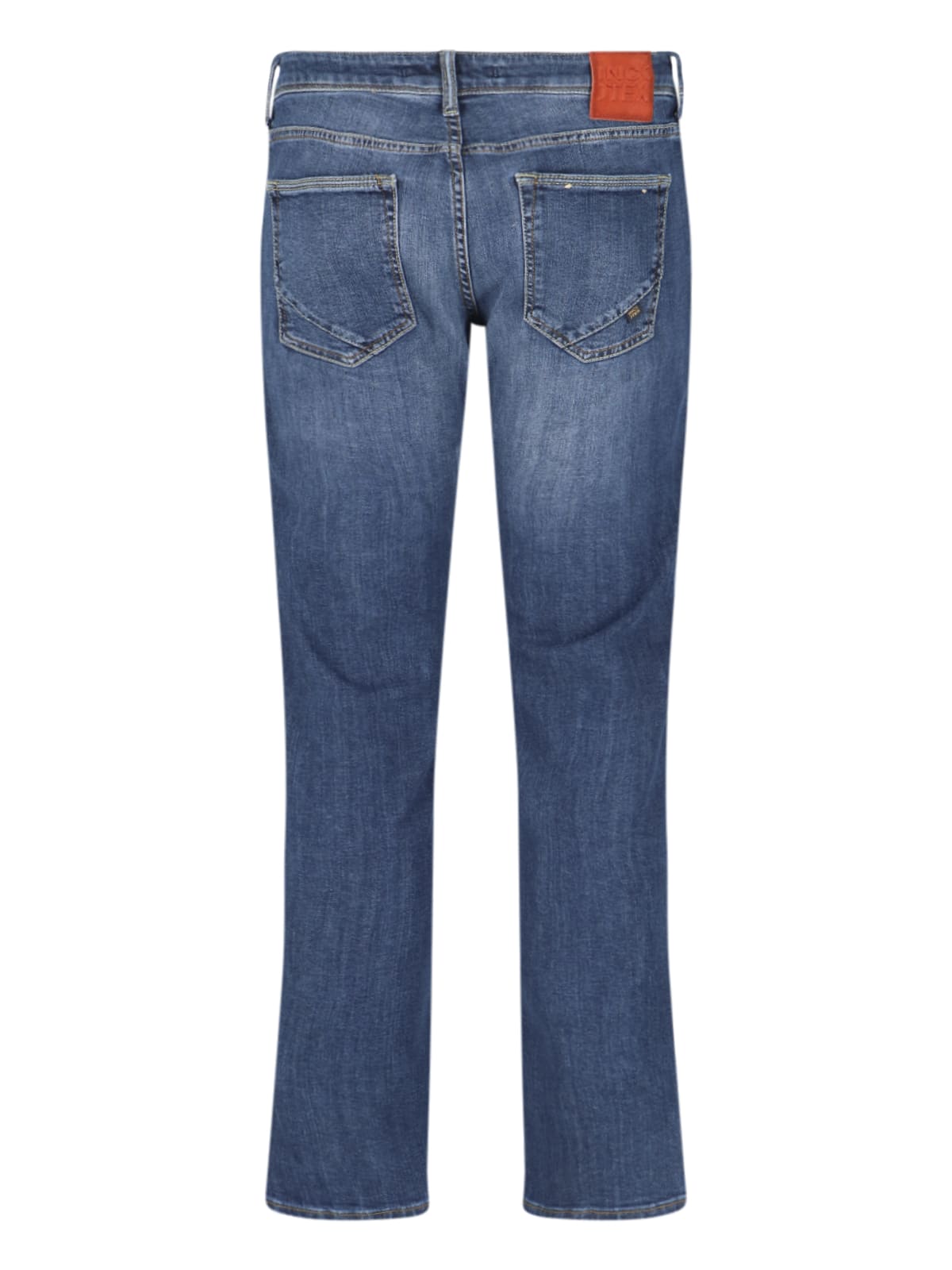 Shop Incotex Straight Leg Jeans In Blue