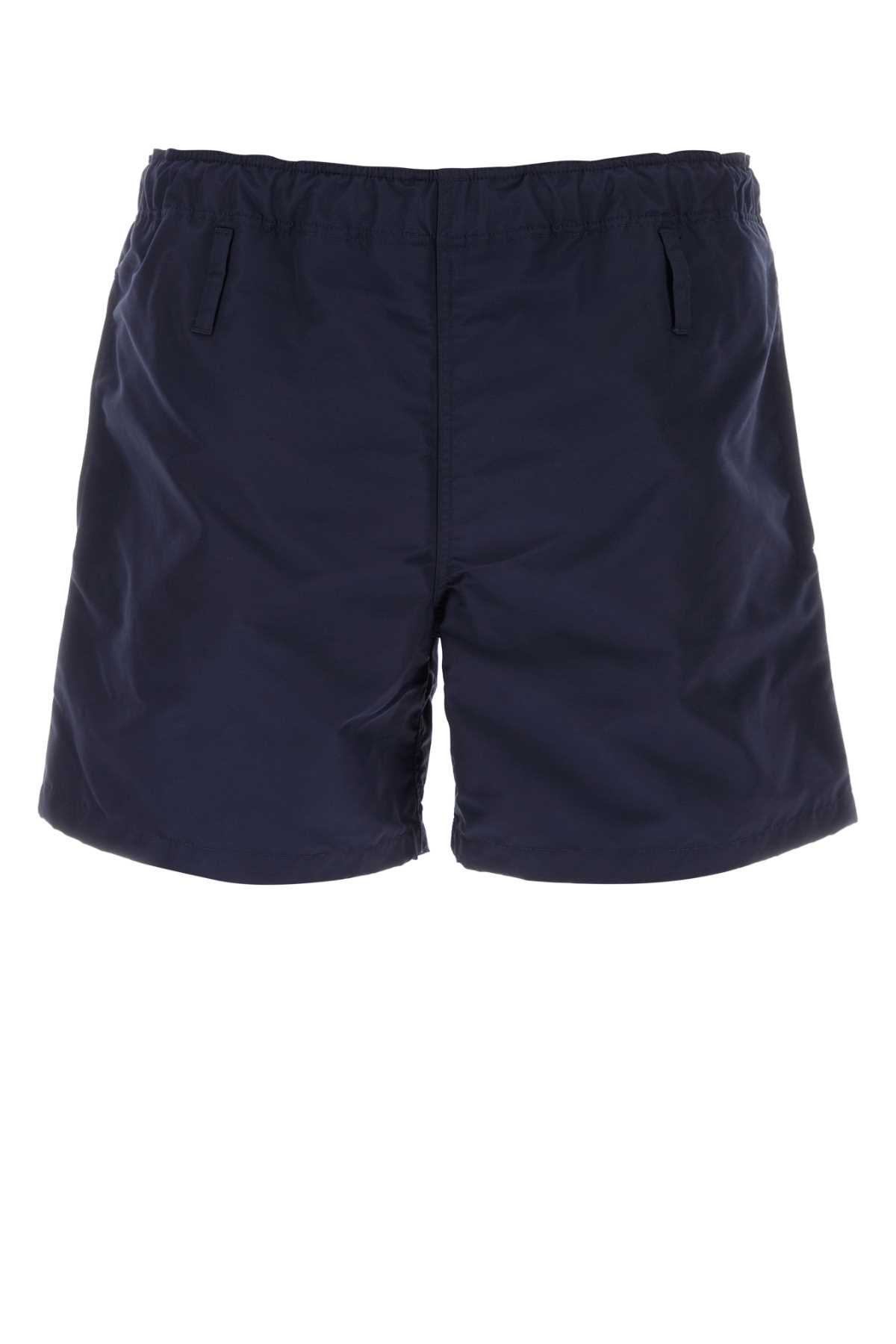 Navy Blue Nylon Swimming Shorts