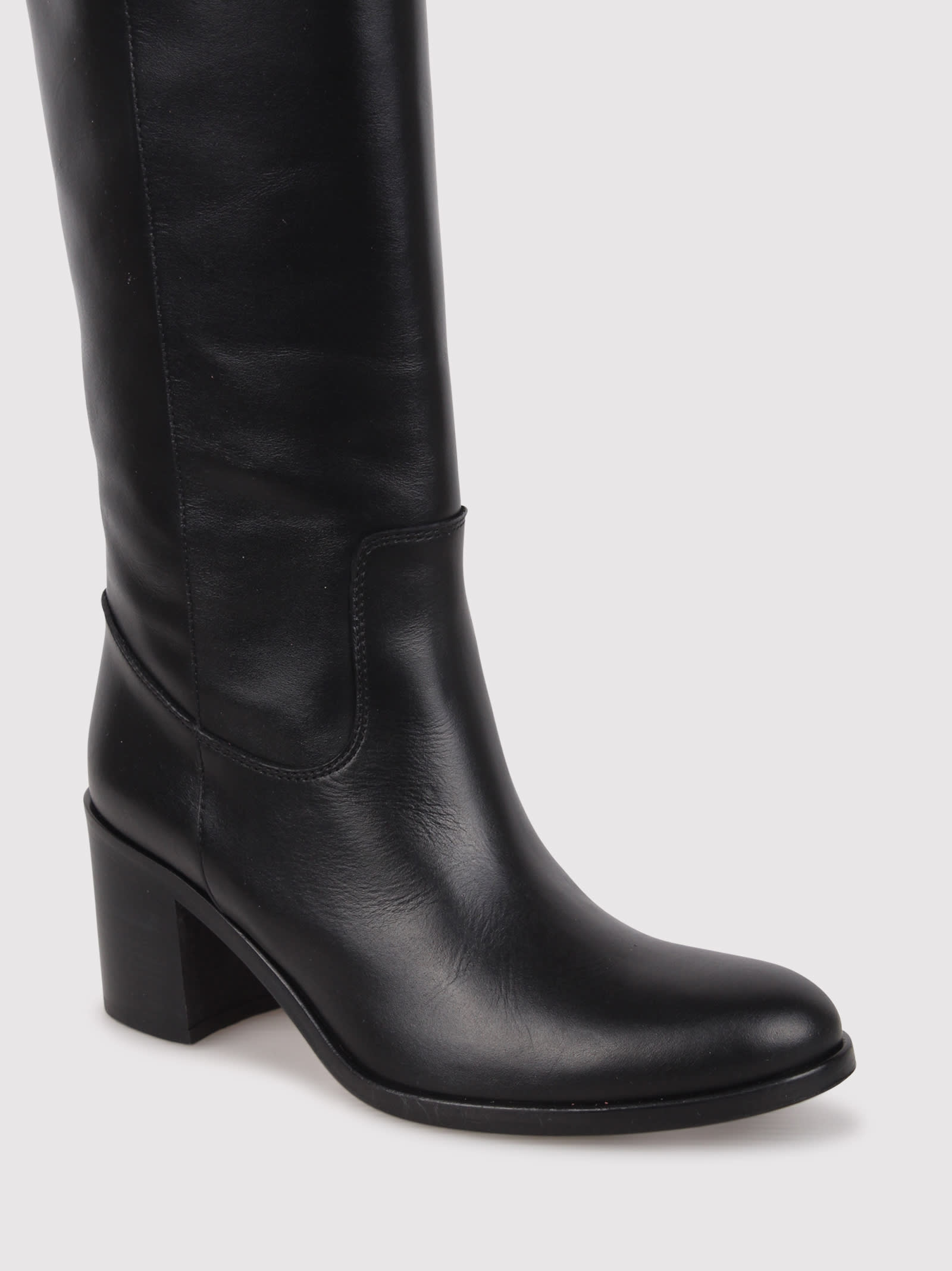 Shop Via Roma 15 65mm Logo Plaque Knee-high Boots