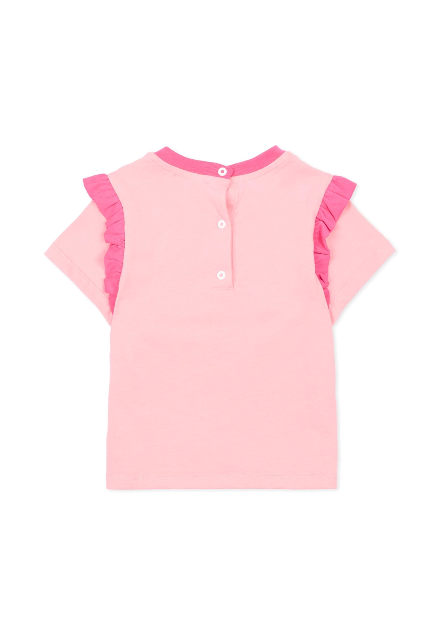 Missoni Pink T-shirt For Baby Girl With Logo In Pink