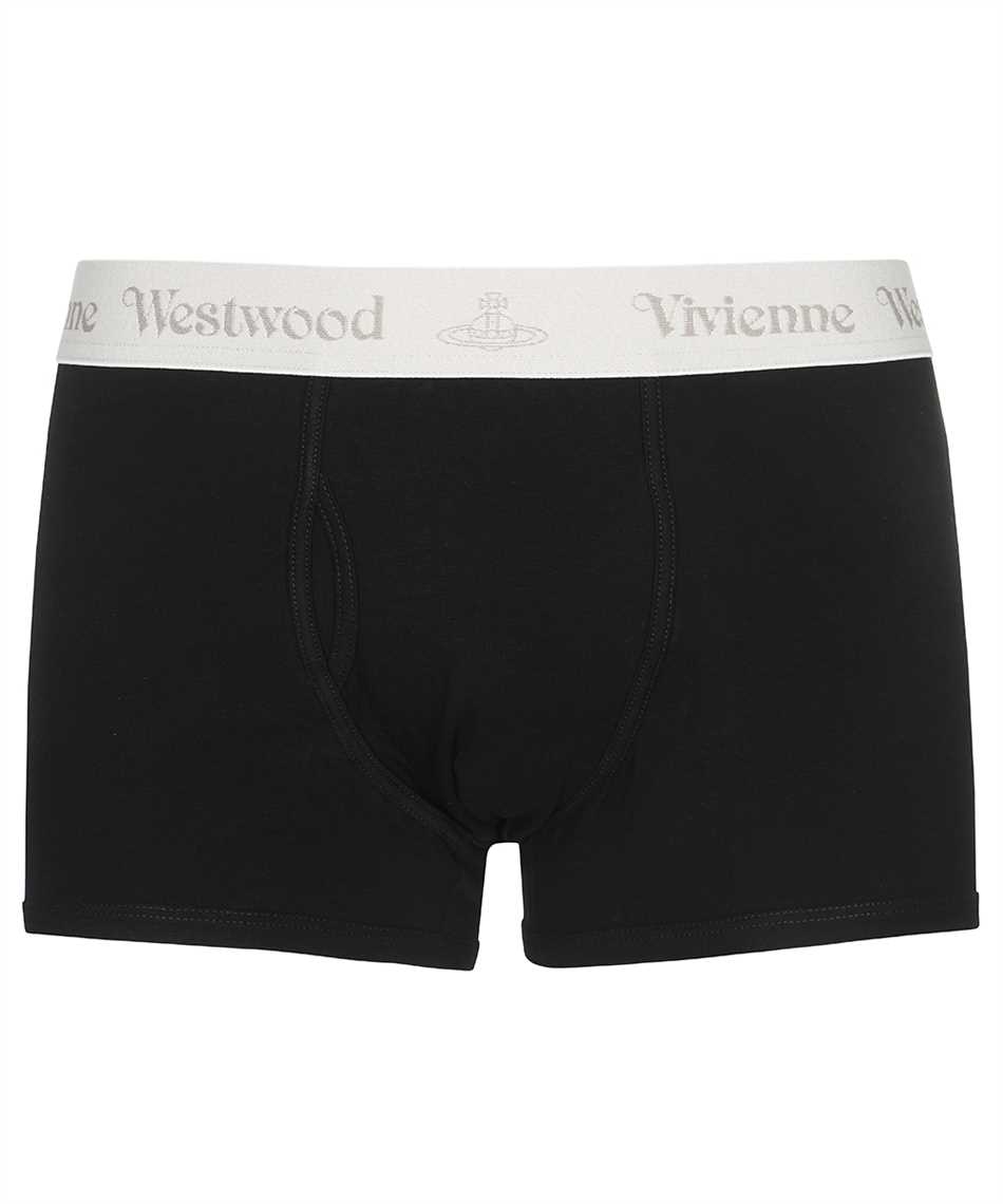 Vivienne Westwood Set Of Two Cotton Boxers With Logoed Elastic Band In White
