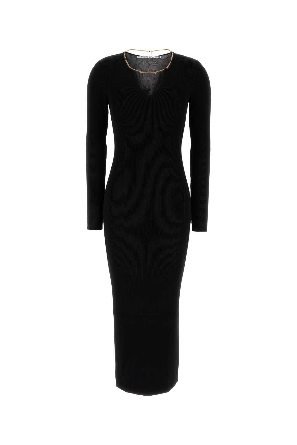 Black Stretch Viscose Blend Dress