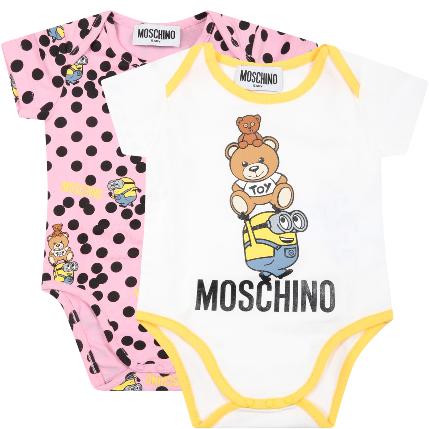 Moschino Multicolor Set For Baby Girl With Minions And Teddy Bear