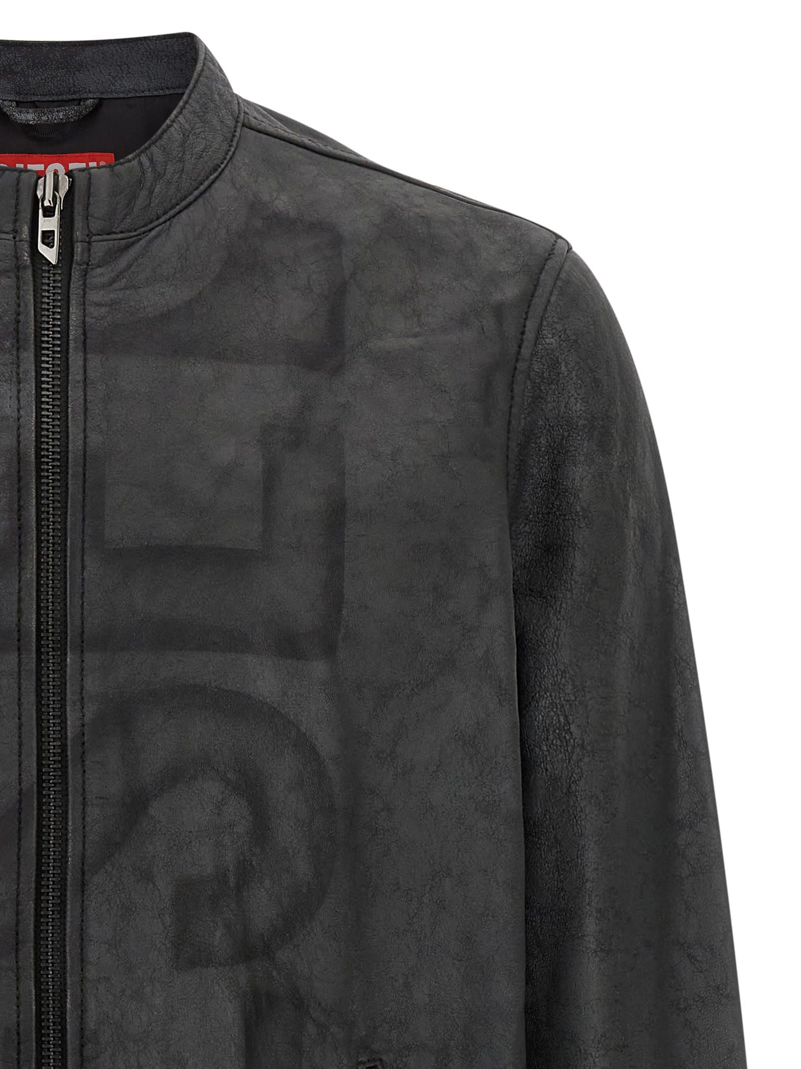 Diesel L-evert-a Puffer Jackets Gray In Gray