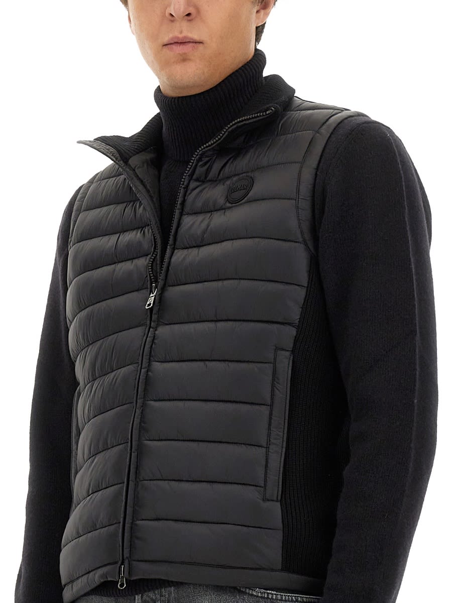 Shop Colmar Down Vest With Logo In Black