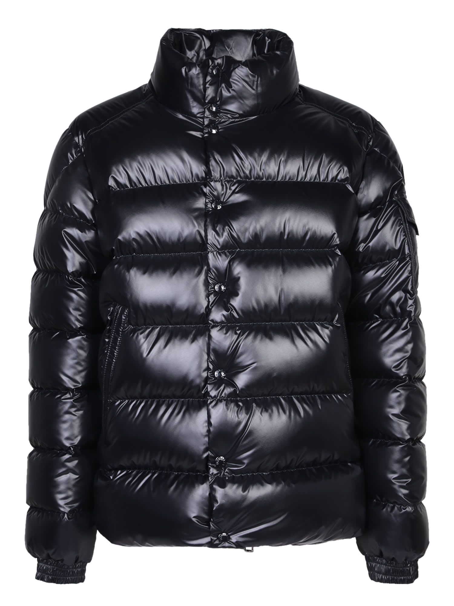 Shop Moncler Lule Blue Down Jacket