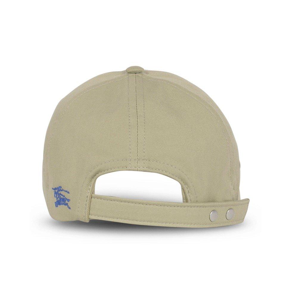 Shop Burberry Equestrian Knight Logo Embroidered Curved-peak Baseball Cap In Hunter