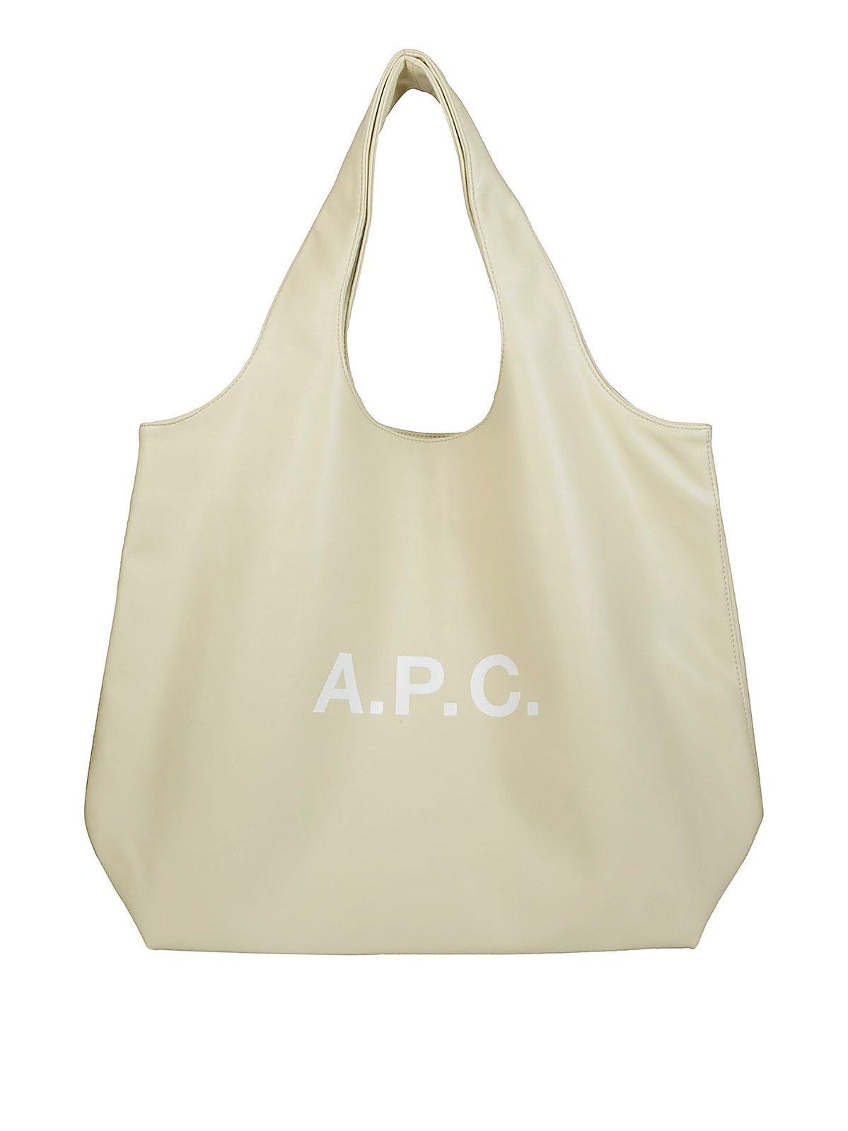 Shop Apc Ninon Medium Tote Bag In Bai Vanilla