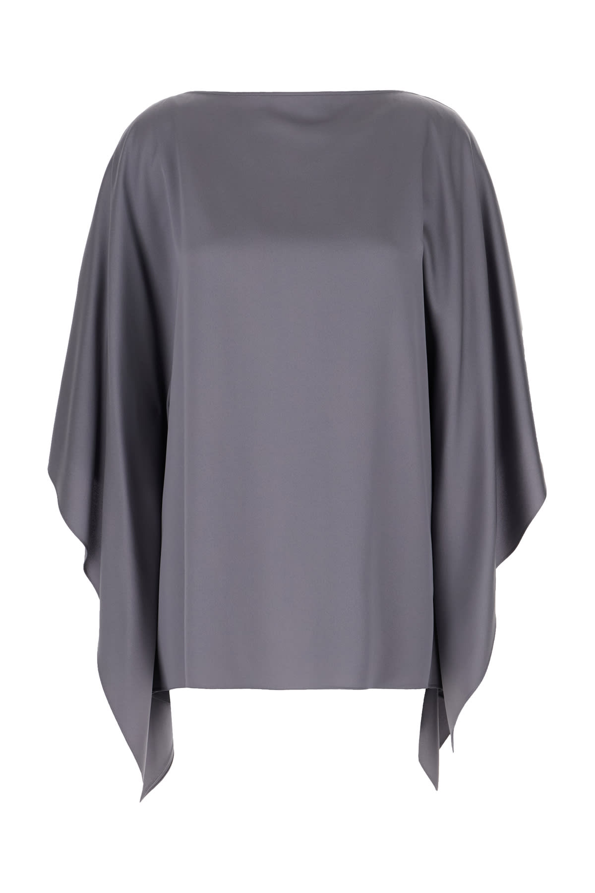 Grey Acetate Blend Blouse