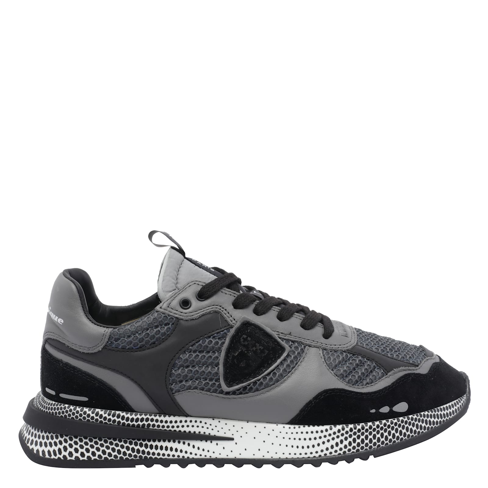Philippe Model Casual Sneakers With Rubber Sole And Mesh In Black