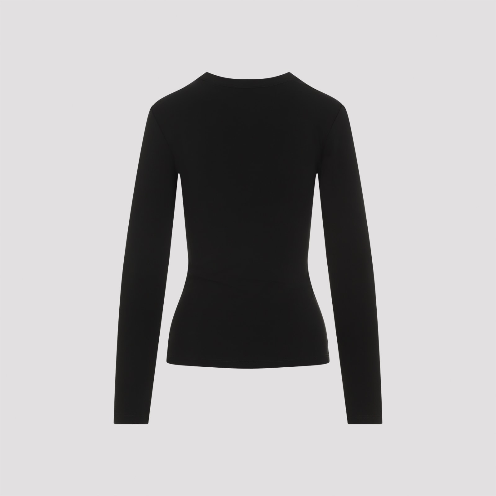 Shop Rabanne Long Sleeves Top In Black