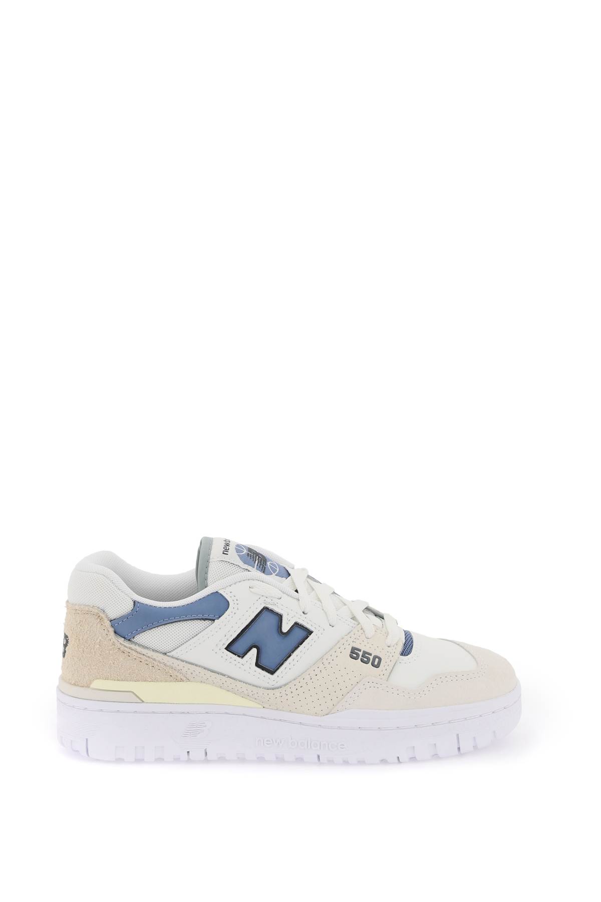 Shop New Balance 550 Sneakers In Sea Salt Blue (beige)