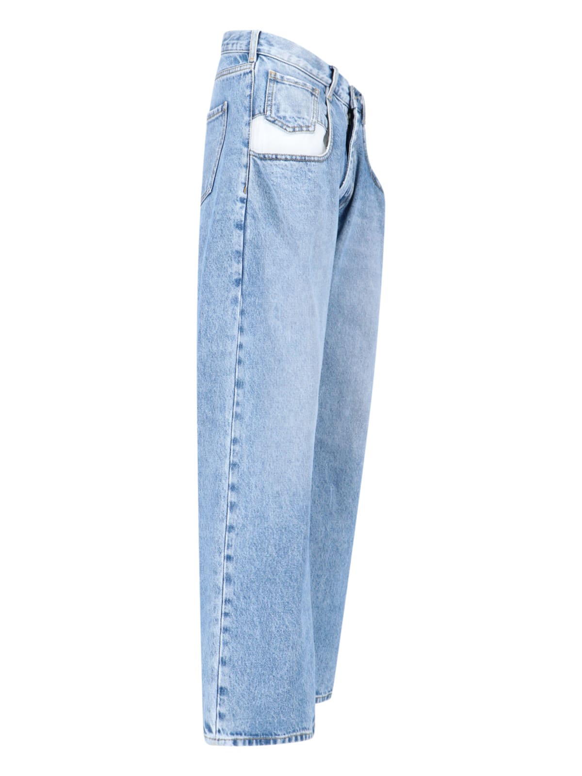 Maison Margiela Straight Leg Jeans With Contrasted Pockets Clothing In Blue