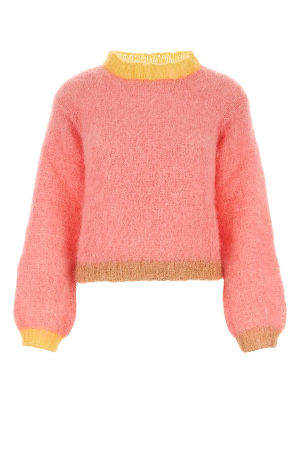 Salmon Stretch Mohair Blend Sweater