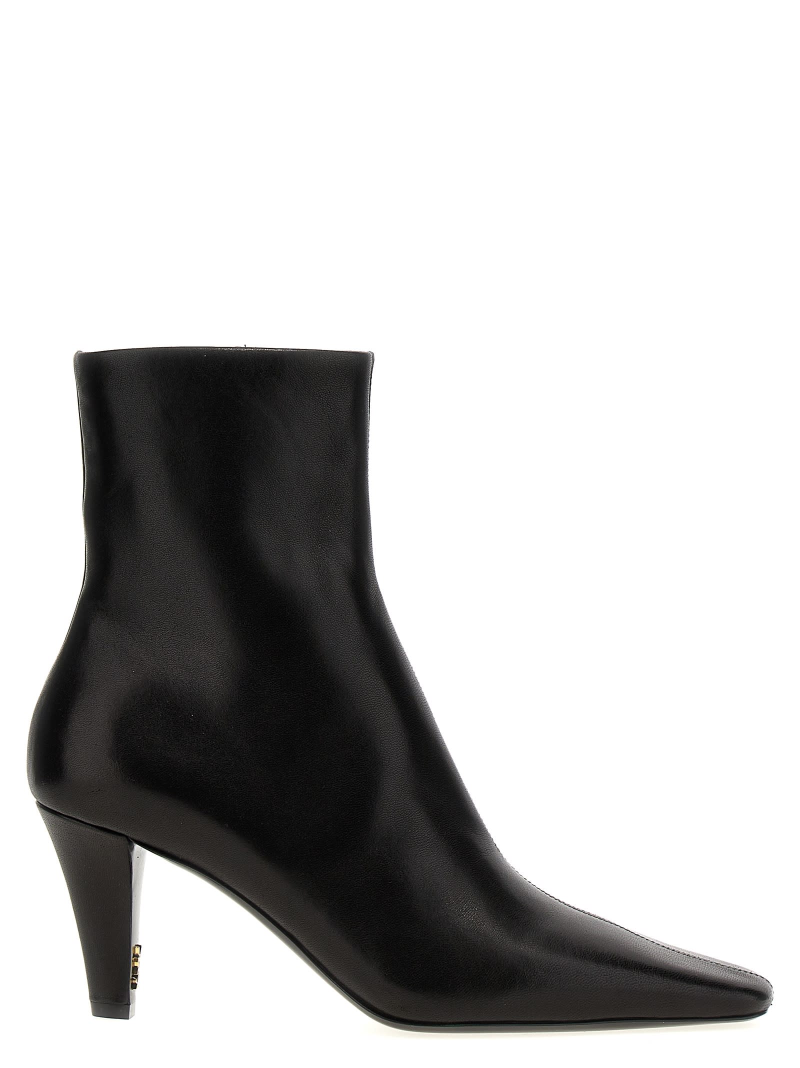 Shop Saint Laurent Jill Ankle Boots In Black