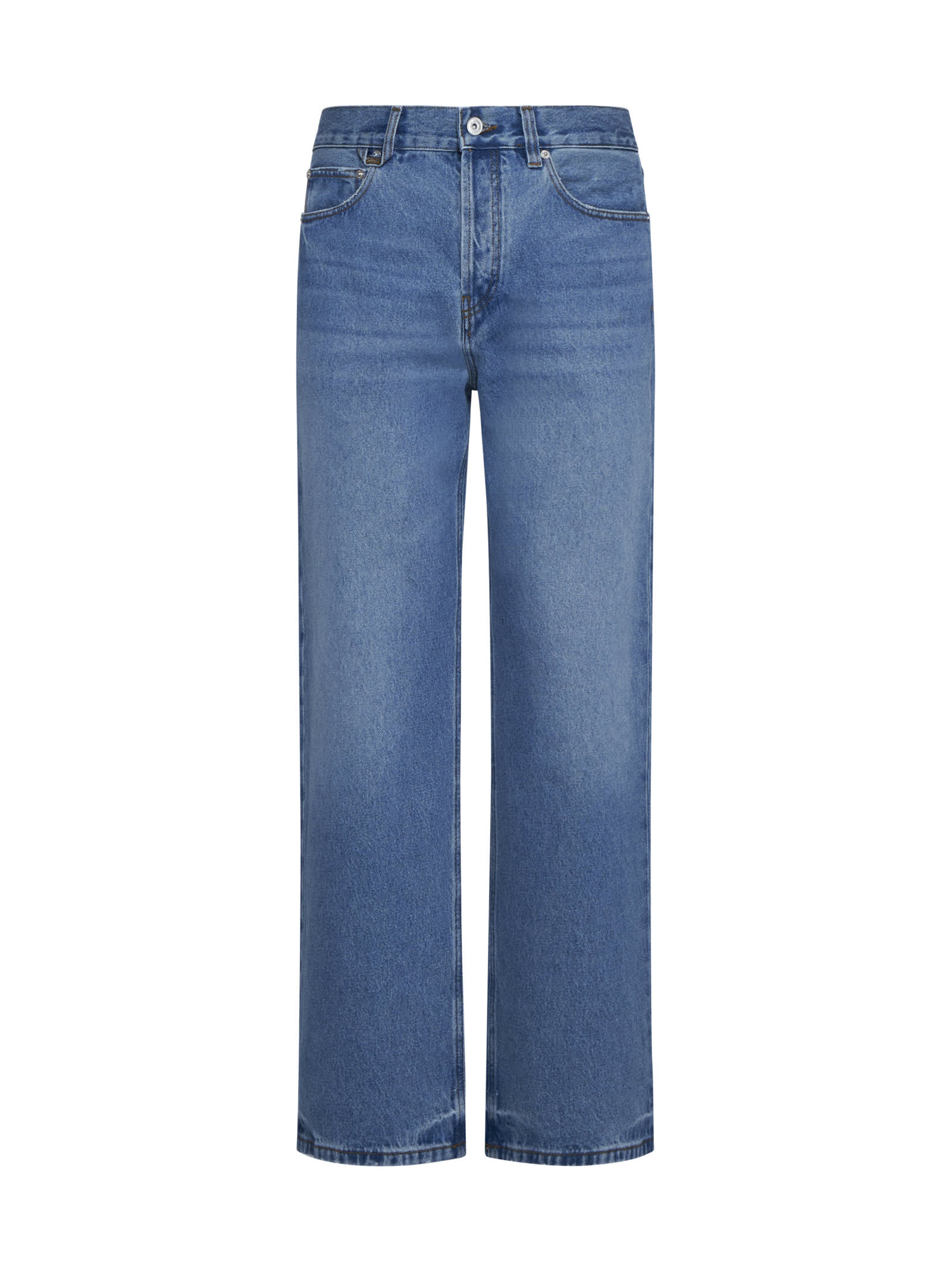 Shop Jacquemus Jeans In Blue/tabac