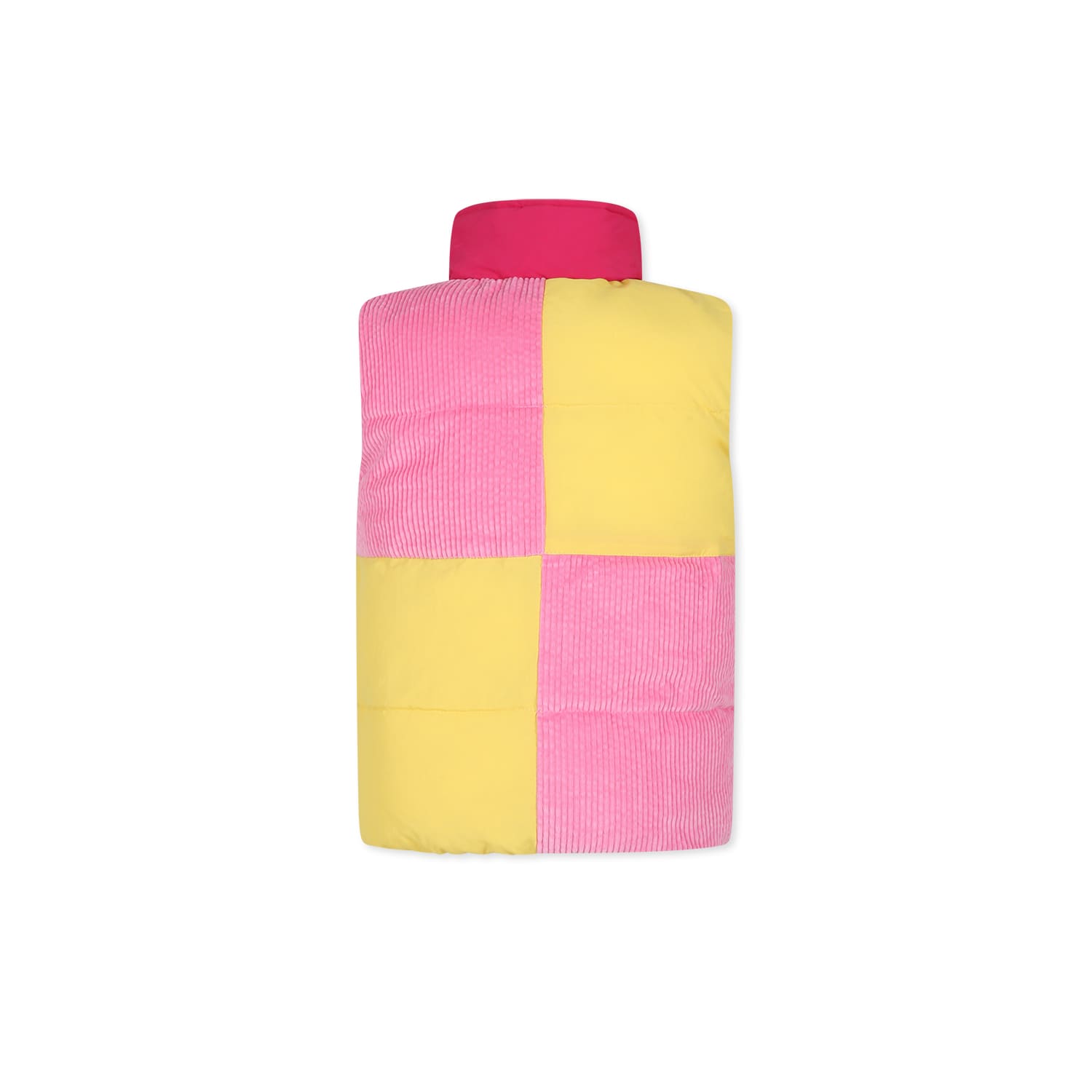 Marc Jacobs Pink Reversible Vest For Girl With Logo In Fuchsia