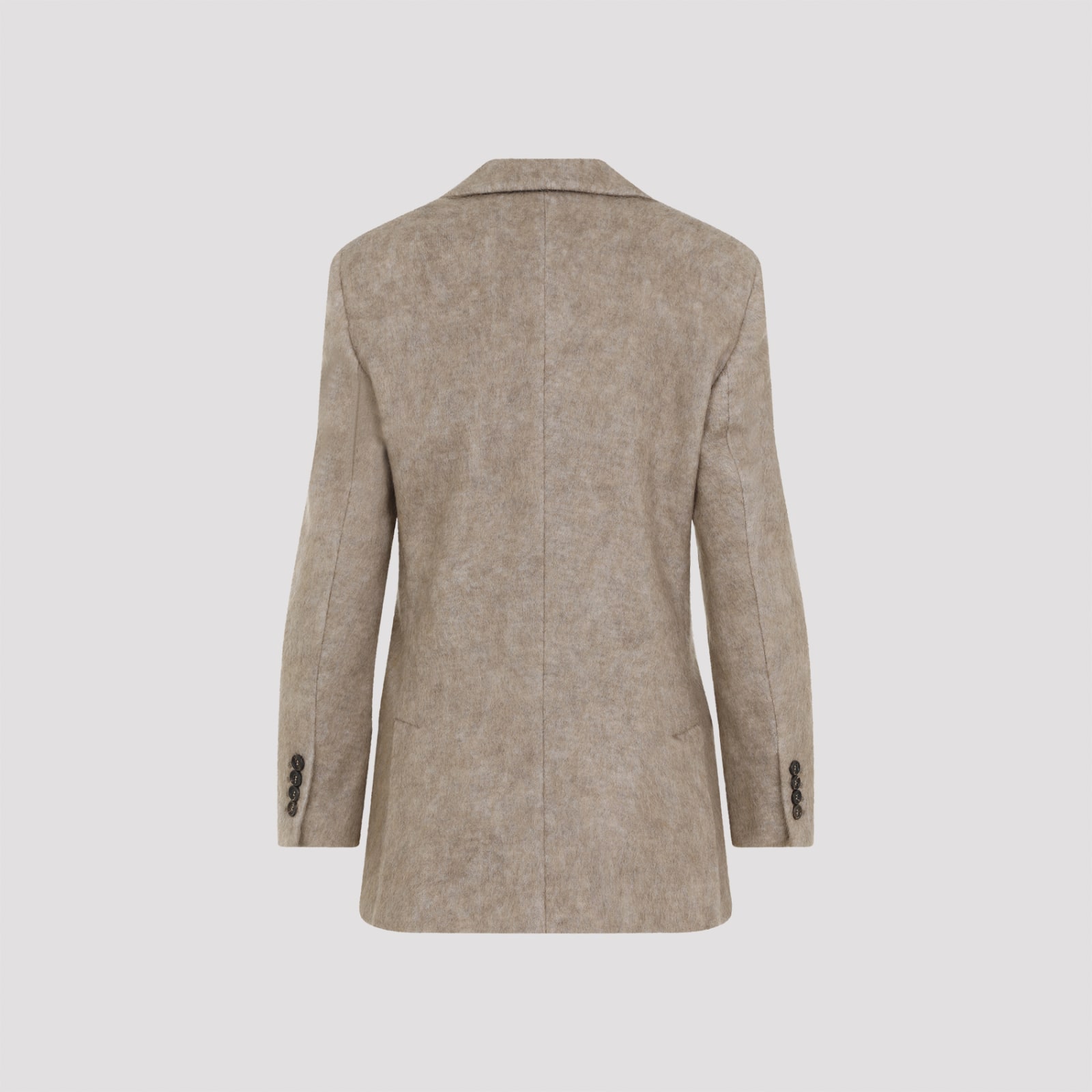 Shop Brunello Cucinelli Mohair Jacket In Brown Caldo