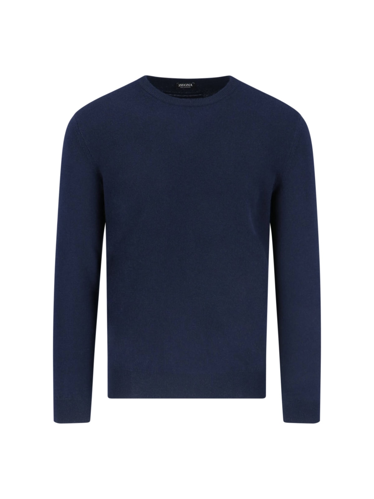 Zegna Cashmere And Silk Sweater In Blue
